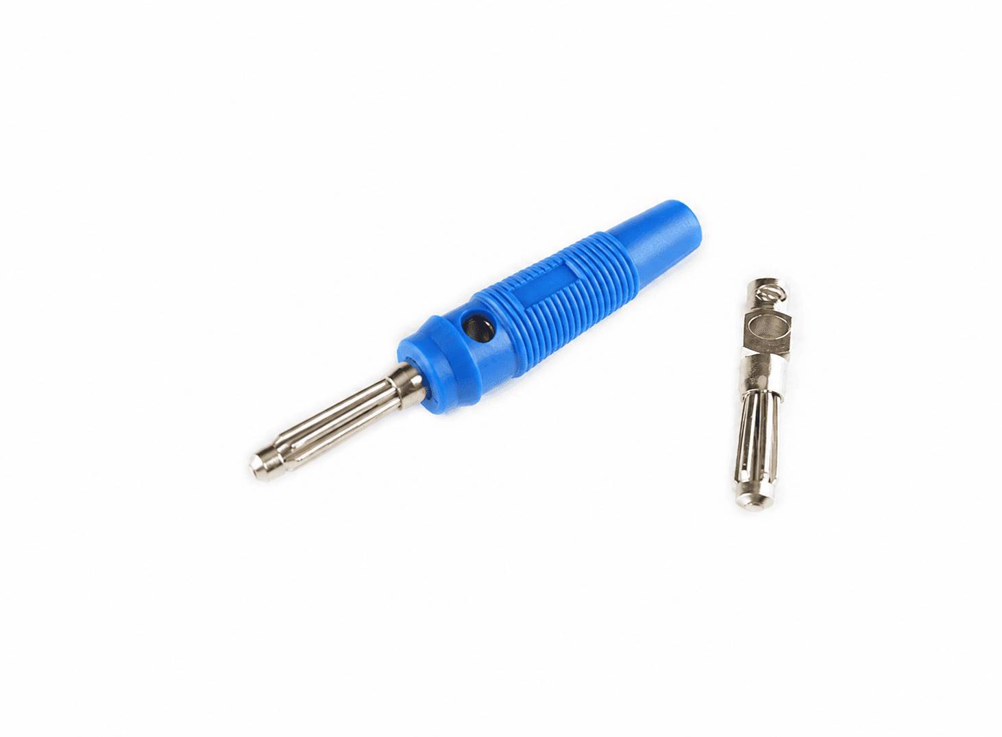 قابس بنانا 4mm لأطراف الكيبلات لون أزرق | 4mm Banana Jack Plug for Cable Terminals, Blue