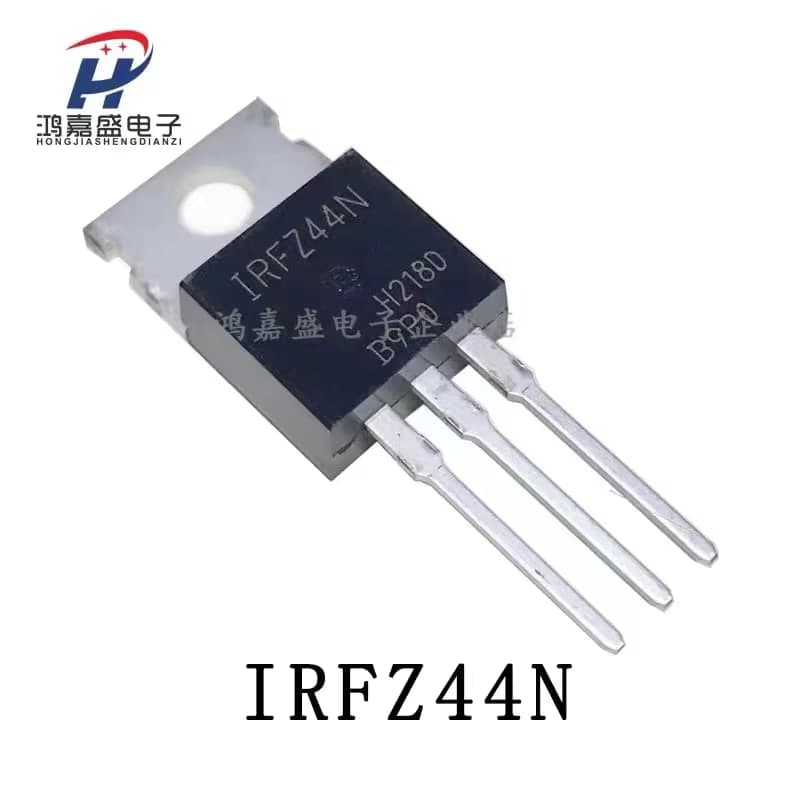 ترانزستور MOSFET قناة N موديل IRFZ44 فولتية 60V وتيار 50A حزمة TO-220 | IRFZ44 N-Channel MOSFET 60V 50A TO-220AB