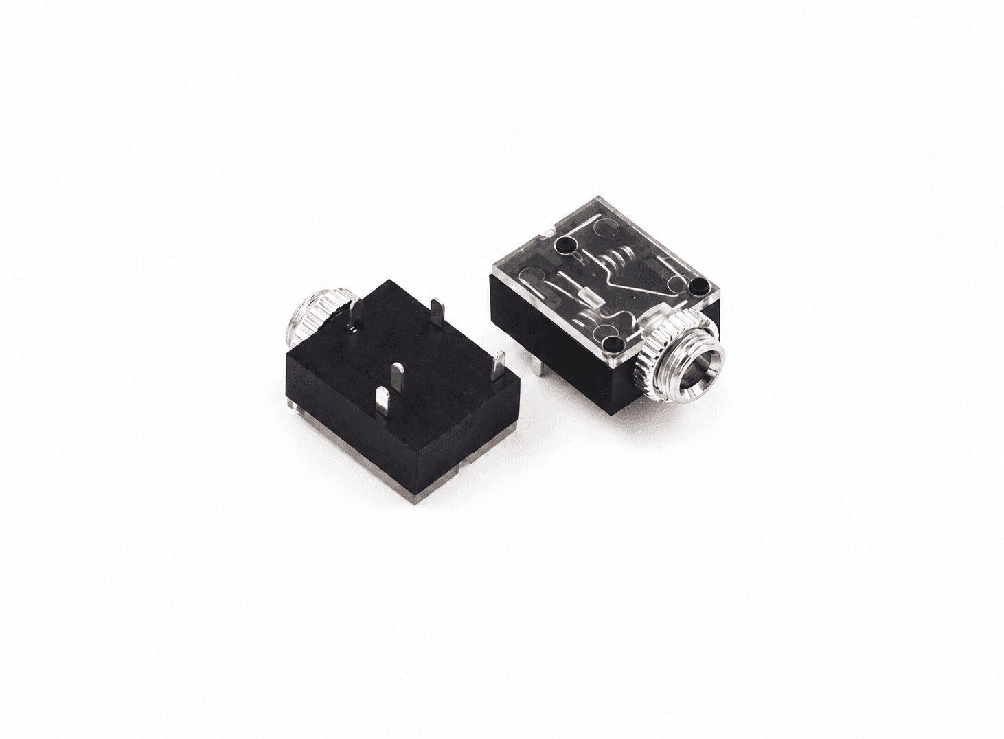 قاعدة صوت ستيريو PJ-324M مقاس 3.5mm بخمسة أطراف مع صامولة تثبيت | PJ-324M 3.5mm Stereo Audio Jack Socket 5-Pin, PCB / Panel Mount With Nut