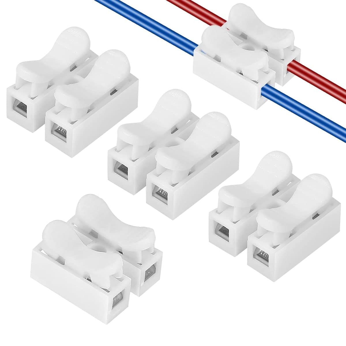 موصل أسلاك سريع CH-2 بطرفين بدون أدوات | CH-2 Quick Connection Wire Terminal Connector, 2 Pin