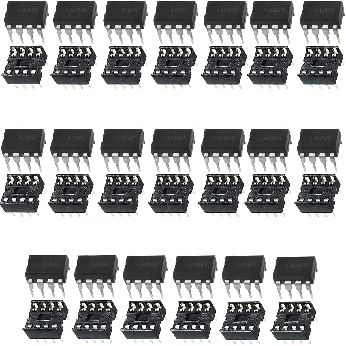 رقاقة مضخم صوت منخفض الفولتية LM386P بغلاف DIP-8 | LM386P Low Voltage Audio Power Amplifier IC, DIP-8