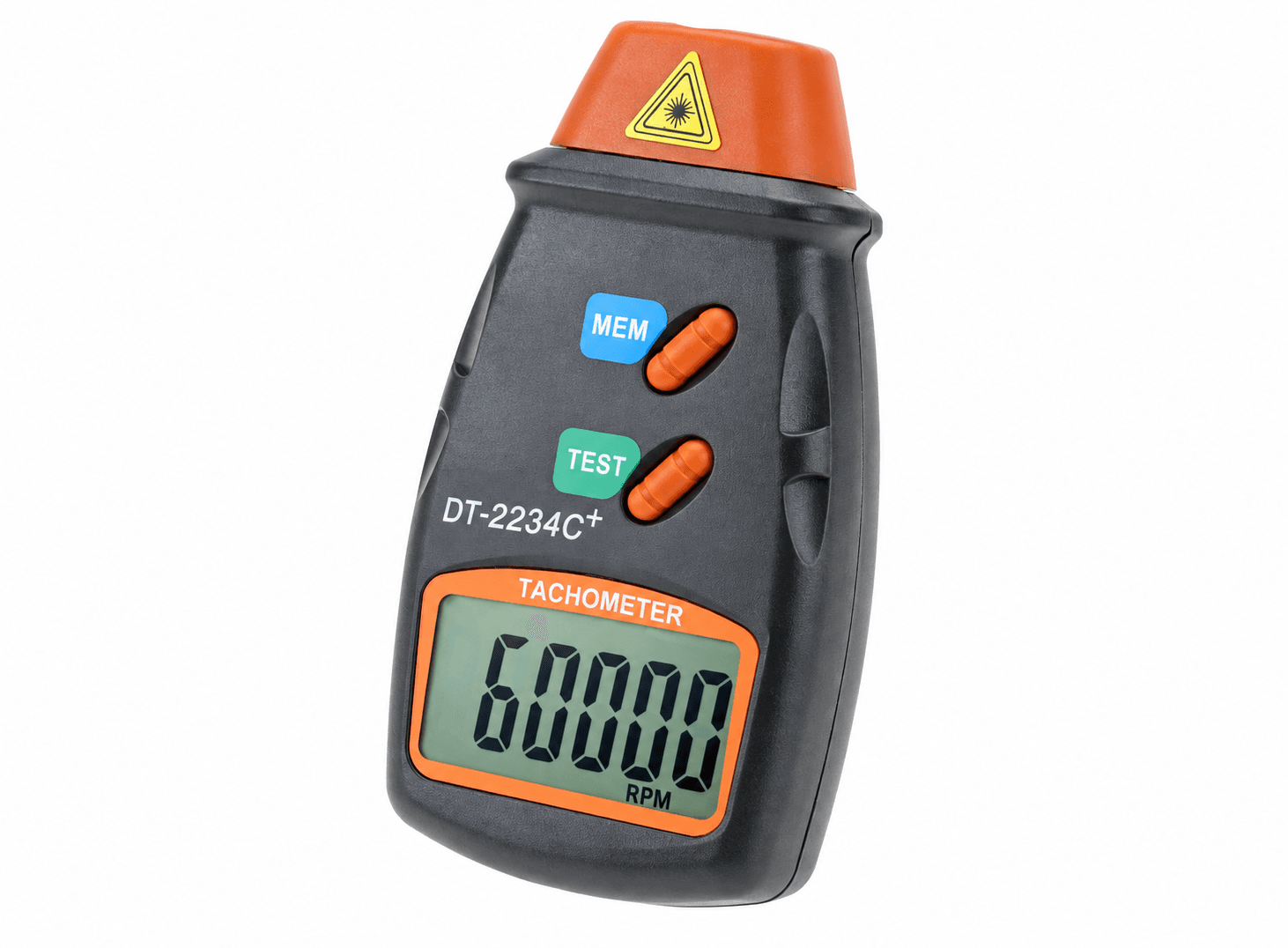 مقياس سرعة دوران رقمي بالليزر موديل DT-2234C+ بدون تلامس | DT-2234C+ Non-Contact Digital Laser Tachometer RPM Meter, LCD