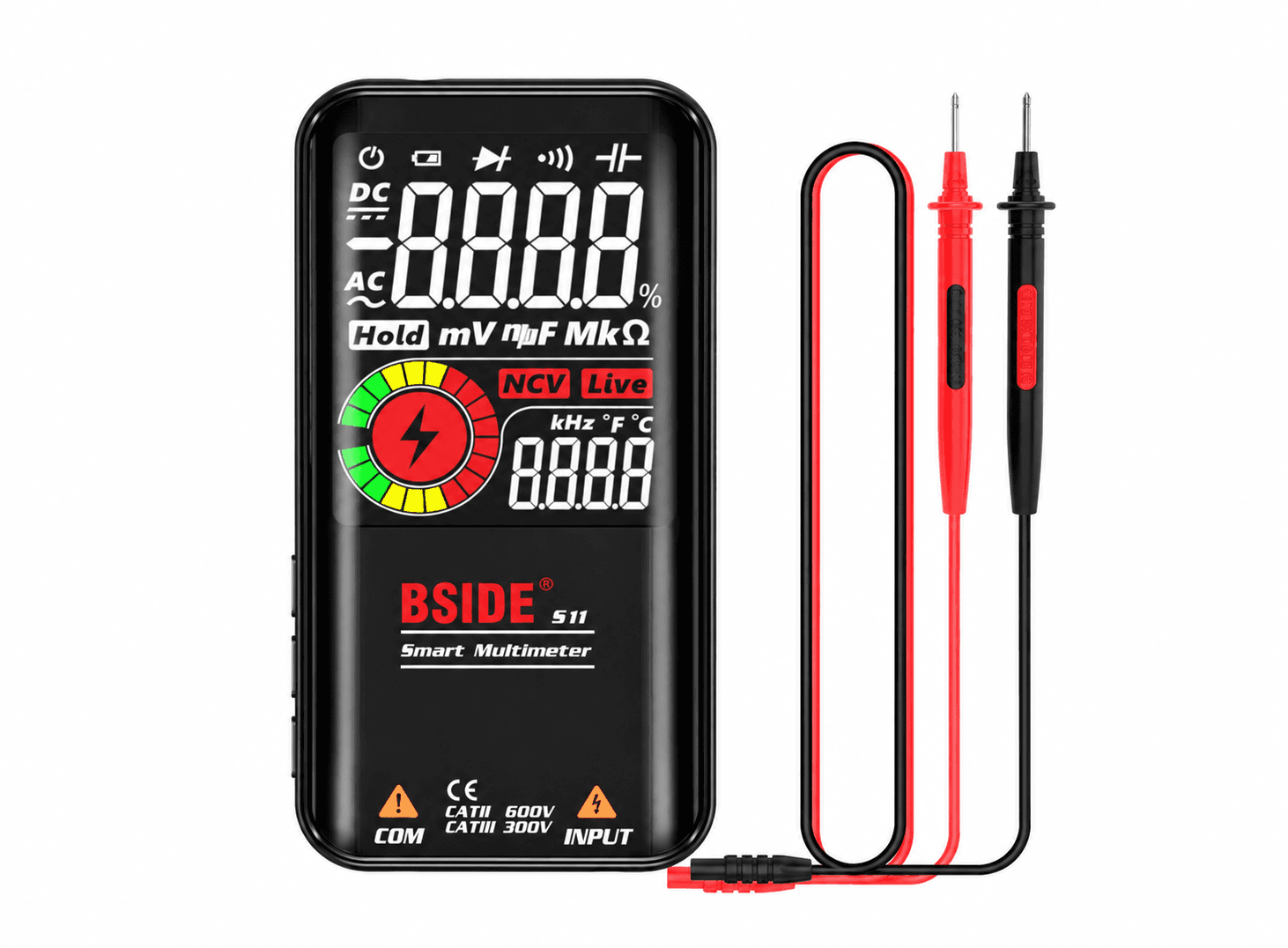 مقياس متعدد رقمي ذكي بشاشة ملونة LCD 9999 BSIDE S11 | Digital Smart Multimeter