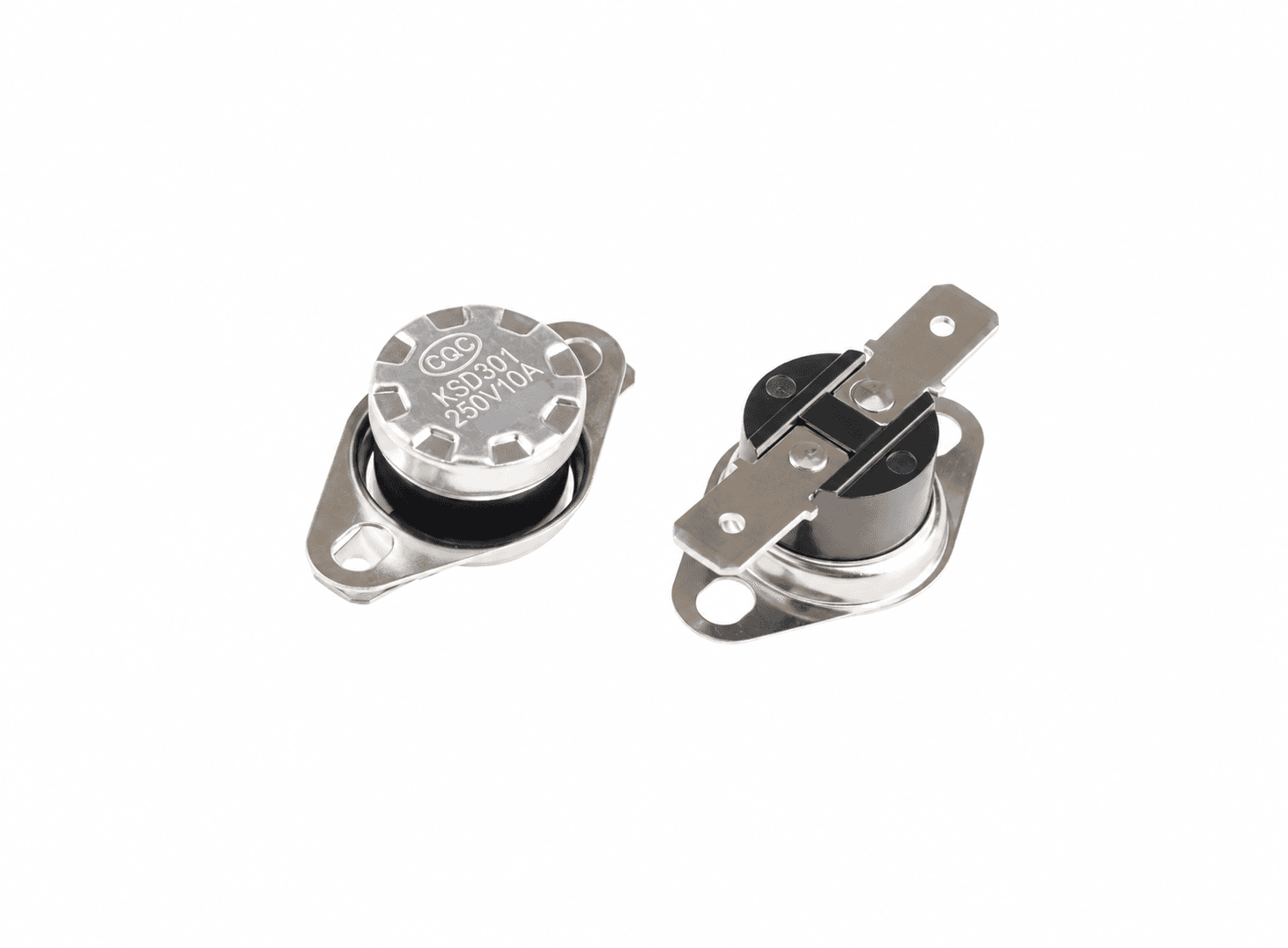 منظم حرارة مفتاح درجات حرارة مغلق اعتيادياً 250V 10A بقدرة 60c طراز KSD301 | Temperature Switch Thermostat
