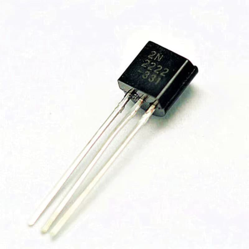 ترانزستور 2N2222A نوع NPN للتبديل بفولتية 40V وتيار 600mA حزمة TO-92 | 2N2222A NPN Switching Transistor 40V 600mA TO-92