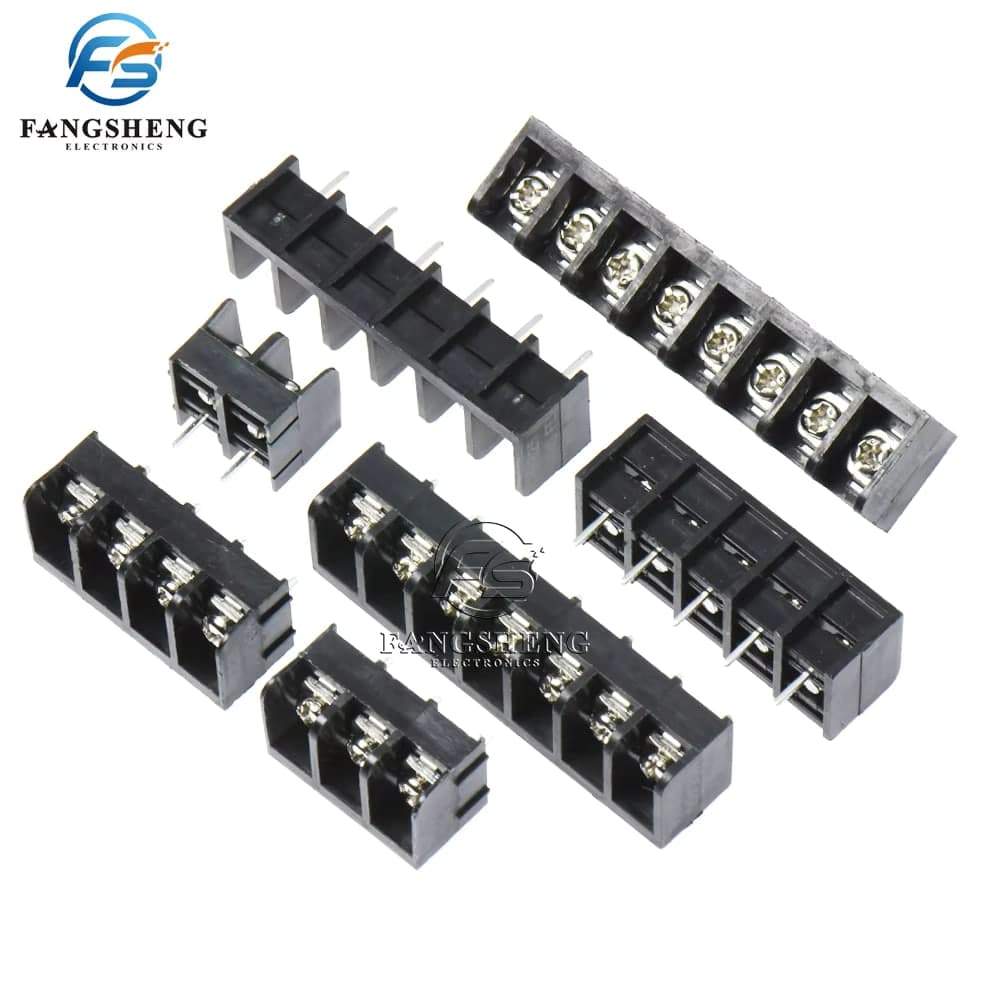 ترمينال HB-9500 بأربعة أطراف مسافة 9.5mm مع غطاء واقٍ للوحة الإلكترونية | HB-9500 4-Pin 9.5mm Pitch PCB Terminal Block with Cover