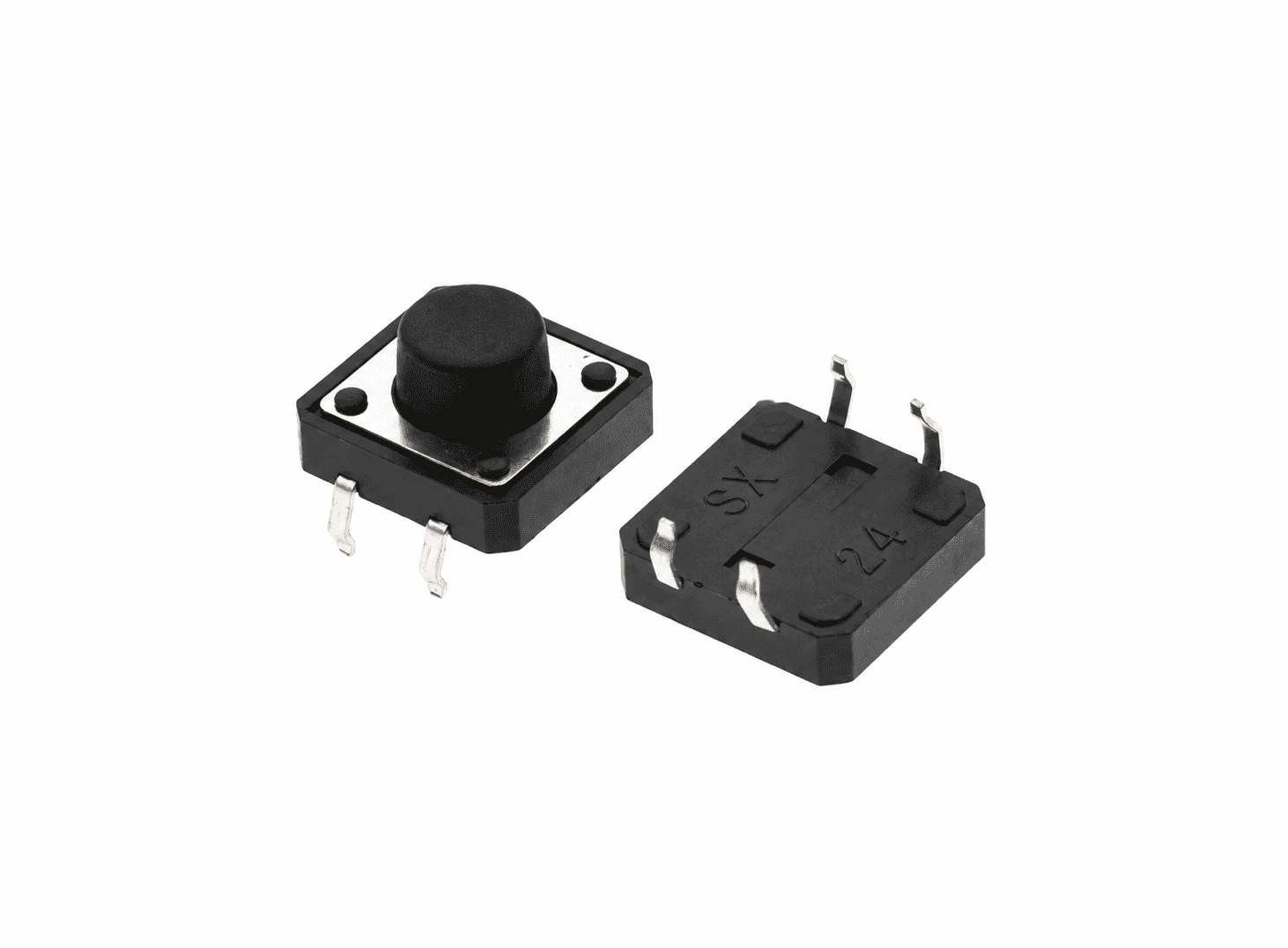 مفتاح تاكت 12x12mm بأربعة أطراف | 12x12x7mm Tactile Push Button Switch, 4-Pin Through-Hole