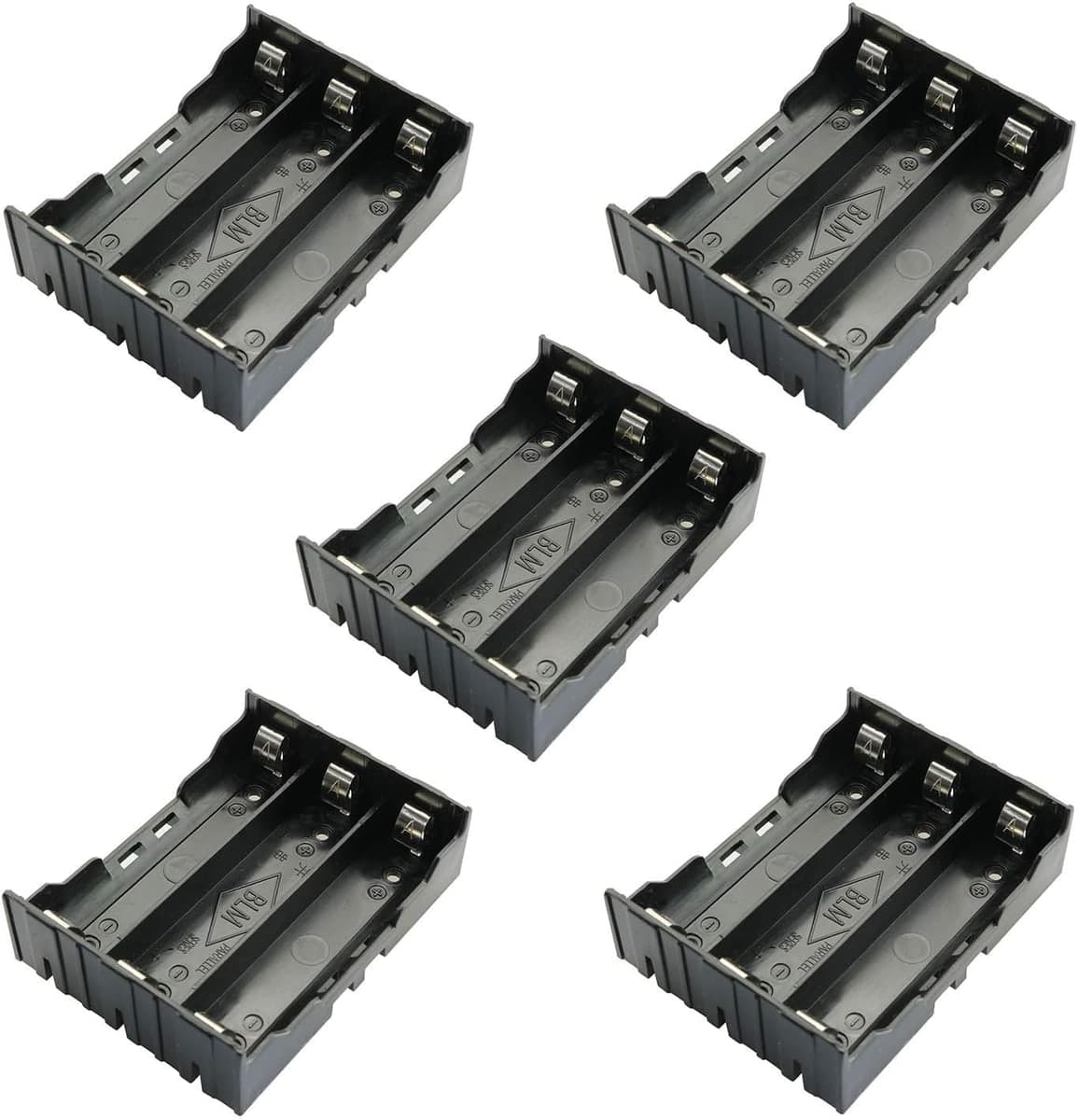 حاضنة بطارية بلاستيكية لأربع خلايا 18650 | 4x 18650 Lithium Battery Holder Case