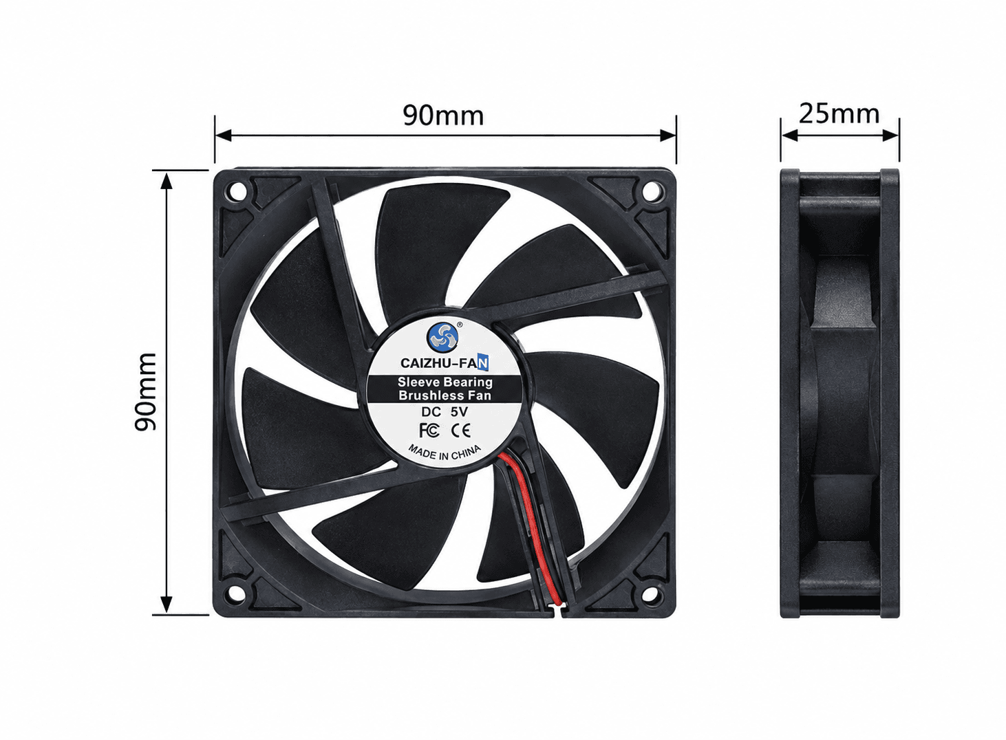 مروحة تبريد Cooling Fan Brushless Motor 2PIN 9025 | Cooling Fan