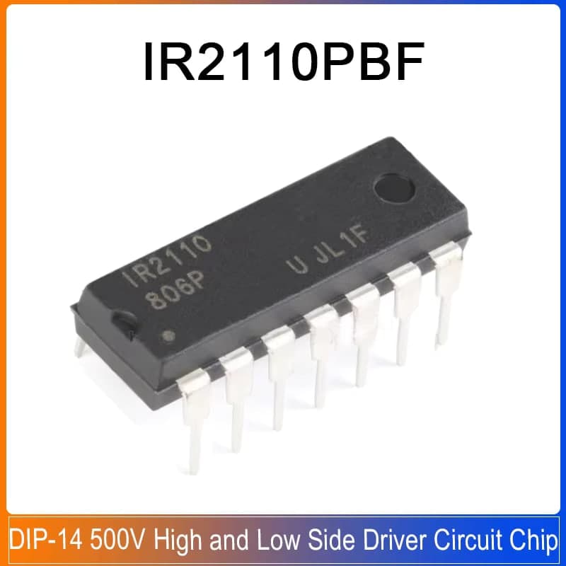 شريحة قيادة موسفت IR2110 للجهة العليا والسفلى حتى 500V وتيار 2A | IR2110 High and Low Side MOSFET / IGBT Gate Driver, 500V 2A