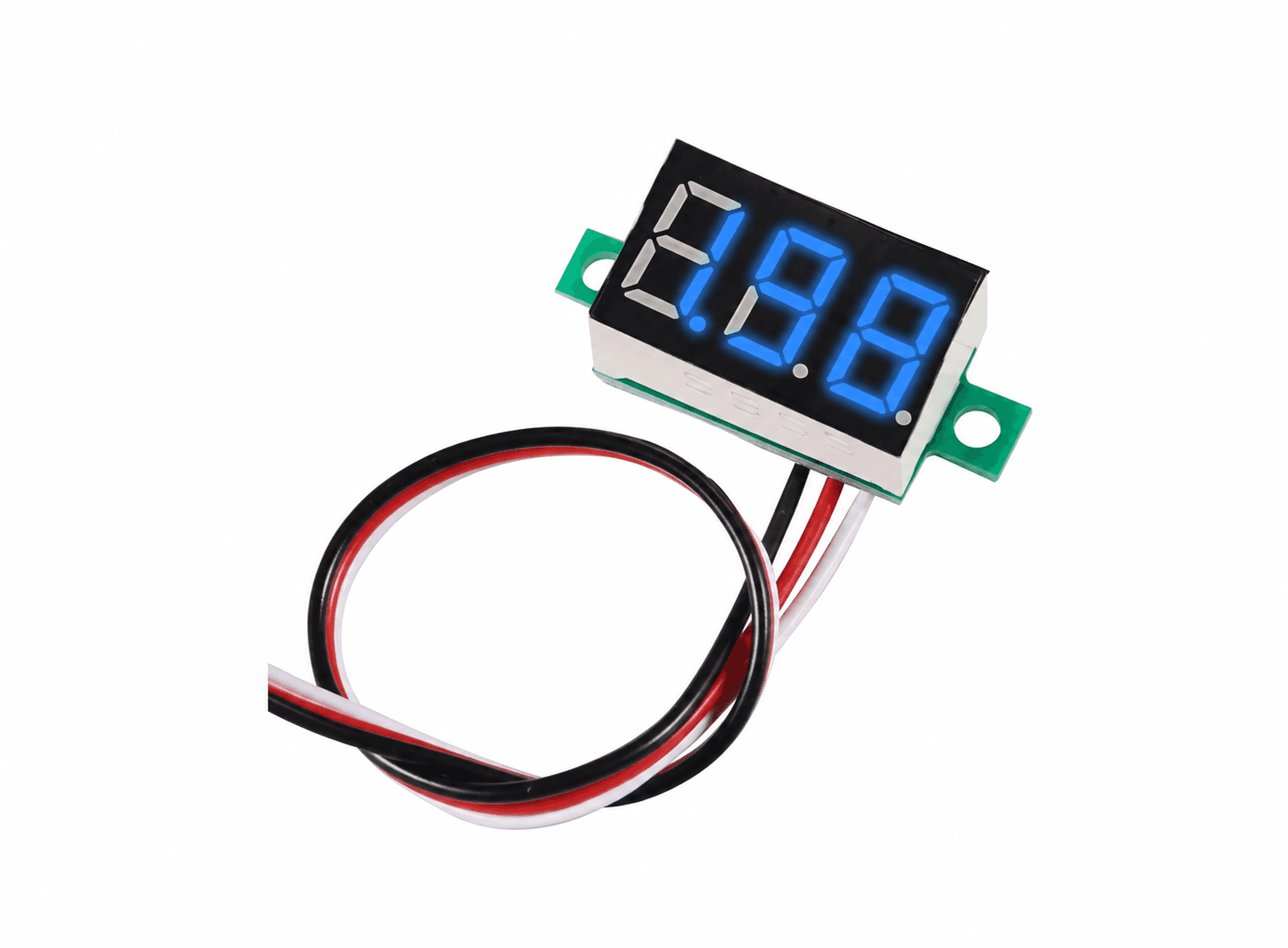 فولتمتر رقمي 0.36 إنش أزرق DC 2.5-30V بـ 3 أسلاك وشاشة 3 رقماً طراز 030265HO | Digital Voltmeter