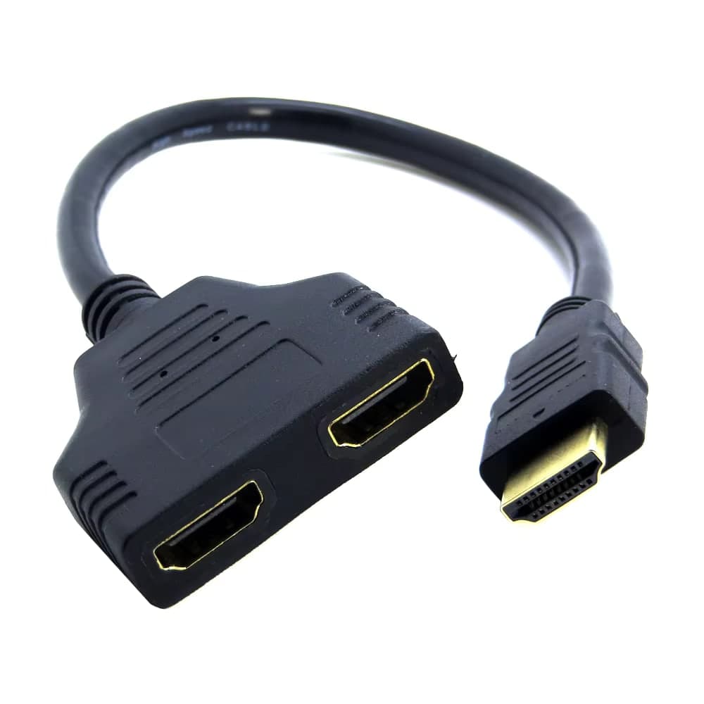موزّع HDMI من منفذ ذكر واحد إلى منفذين أنثى بدقة 1080p | 1080P HDMI Splitter Adapter, 1 Male to 2 Female