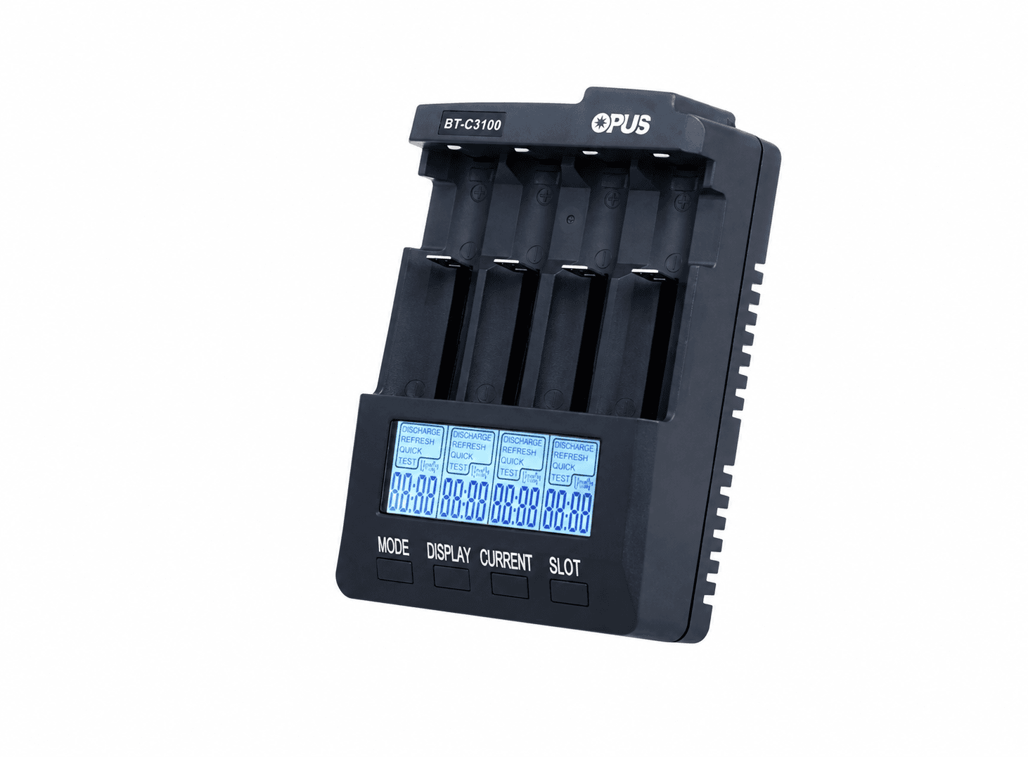 شاحن بطاريات ذكي رقمي بـ 4 فتحات مع شاشة LCD موديل Opus BT-C3100 V2.2 | Battery Charger