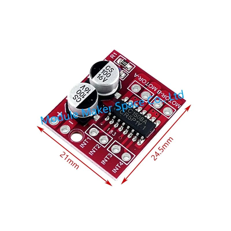 وحدة قيادة محرّكات MX1508 بقناتين وتيار 1.5 أمبير | MX1508 Dual-Channel DC Motor Driver Module, 1.5A