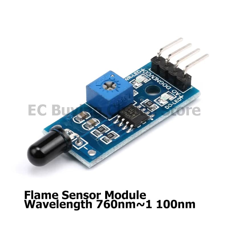 وحدة حساس كشف اللهب بالأشعة تحت الحمراء | IR Flame Sensor Detector Module