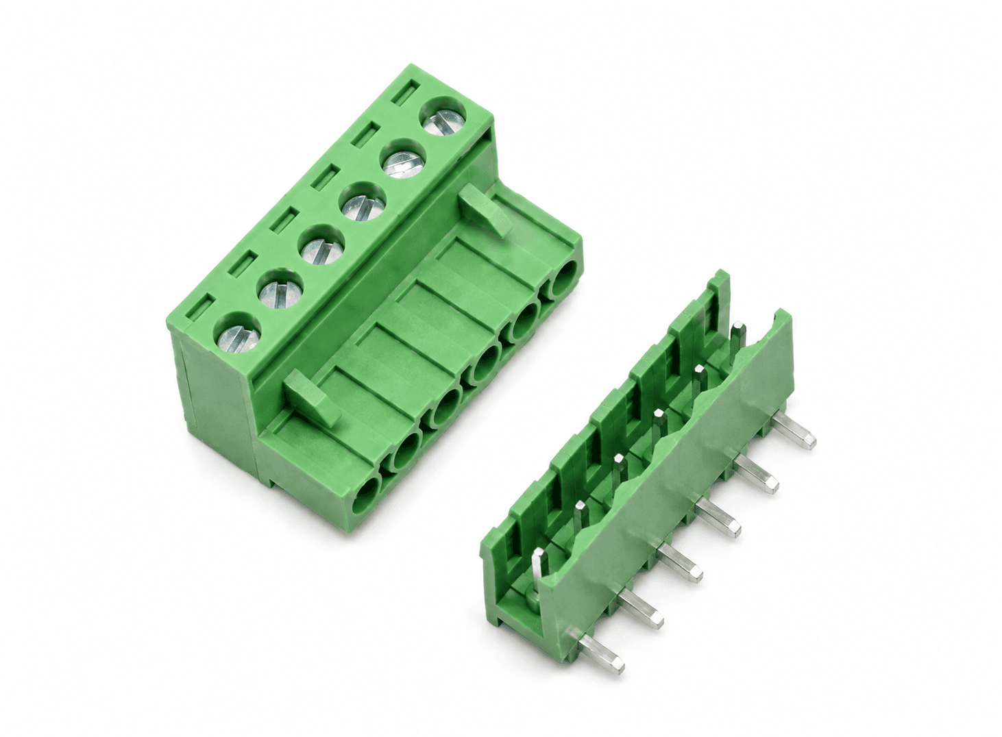 موصل لوحة مطبوعة KF2EDGK 300V 10A بمسافة 5.08 ملم 6 أطراف منحنية 90 درجة | PCB Connector