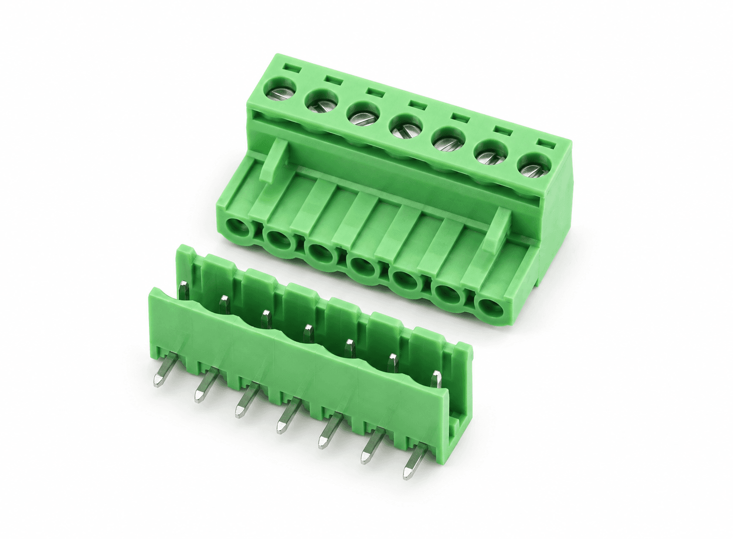 موصل لوحة مطبوعة KF2EDGK 300V 10A بمسافة 5.08 ملم 7 أطراف منحنية 90 درجة | PCB Connector
