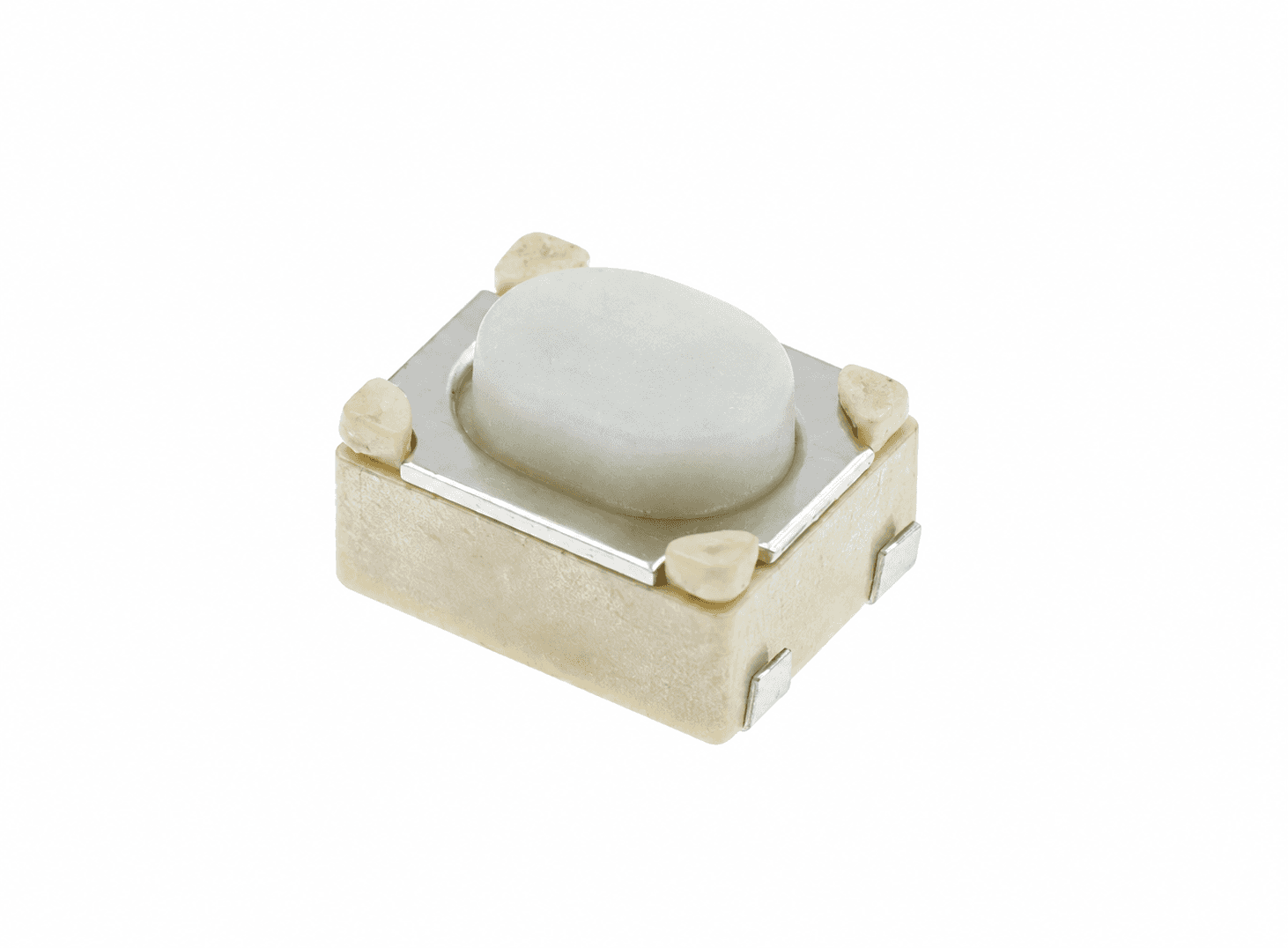 مفتاح ضغط تكتلي مصغر SMD بـ 4 أطراف 3X4X2.5 مم أبيض | Tact Switch