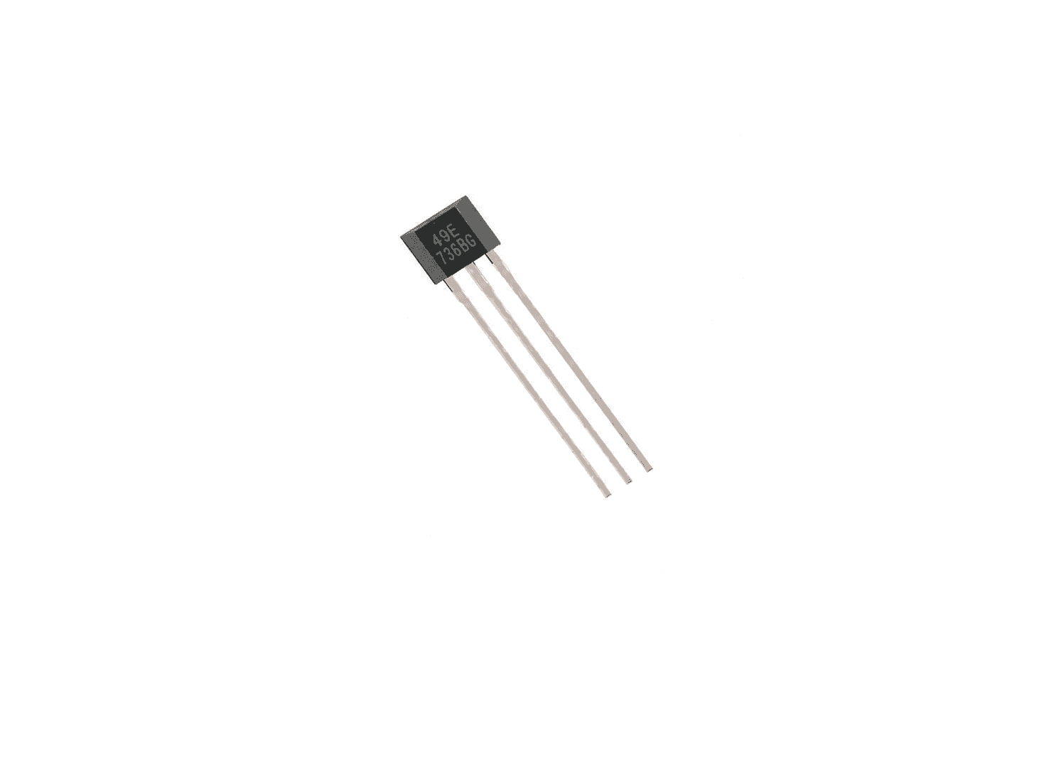 حساس هول خطي 49E بعلبة TO-92 ثلاثي الأطراف بخرج تناظري | 49E Linear Hall Effect Sensor TO-92 3-Pin with Ratiometric Analog Output