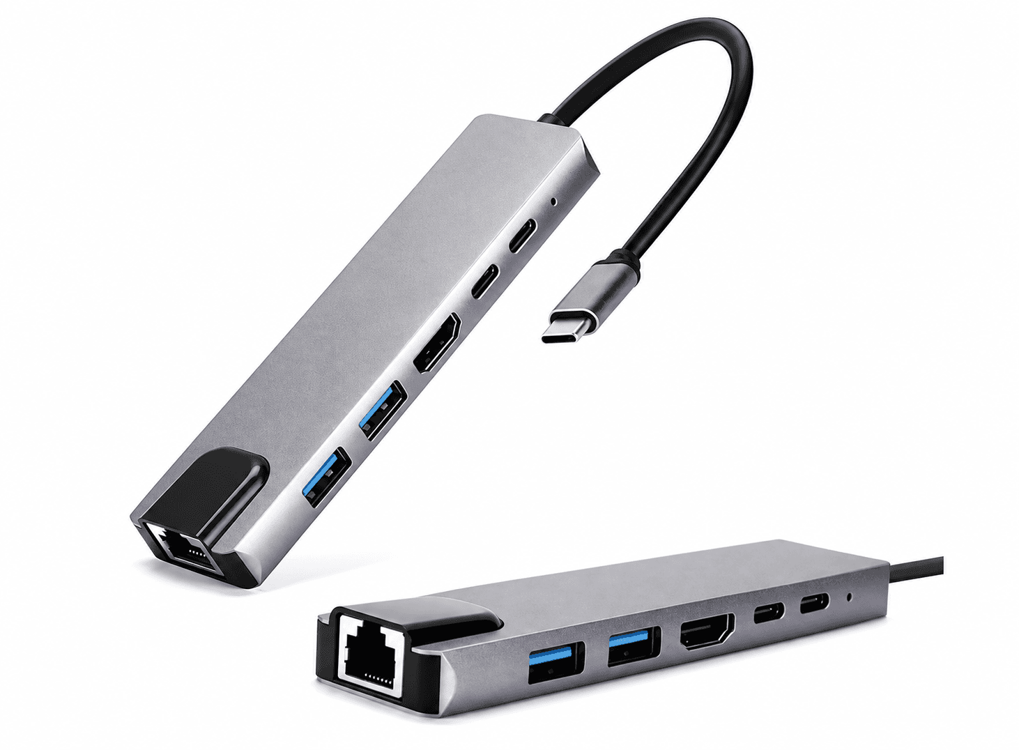 محول يو اس بي سي 6 في 1 بقفص توسعة 6 منافذ 6 in 1 USB-C Hub Type-C expansion | USB-C Hub