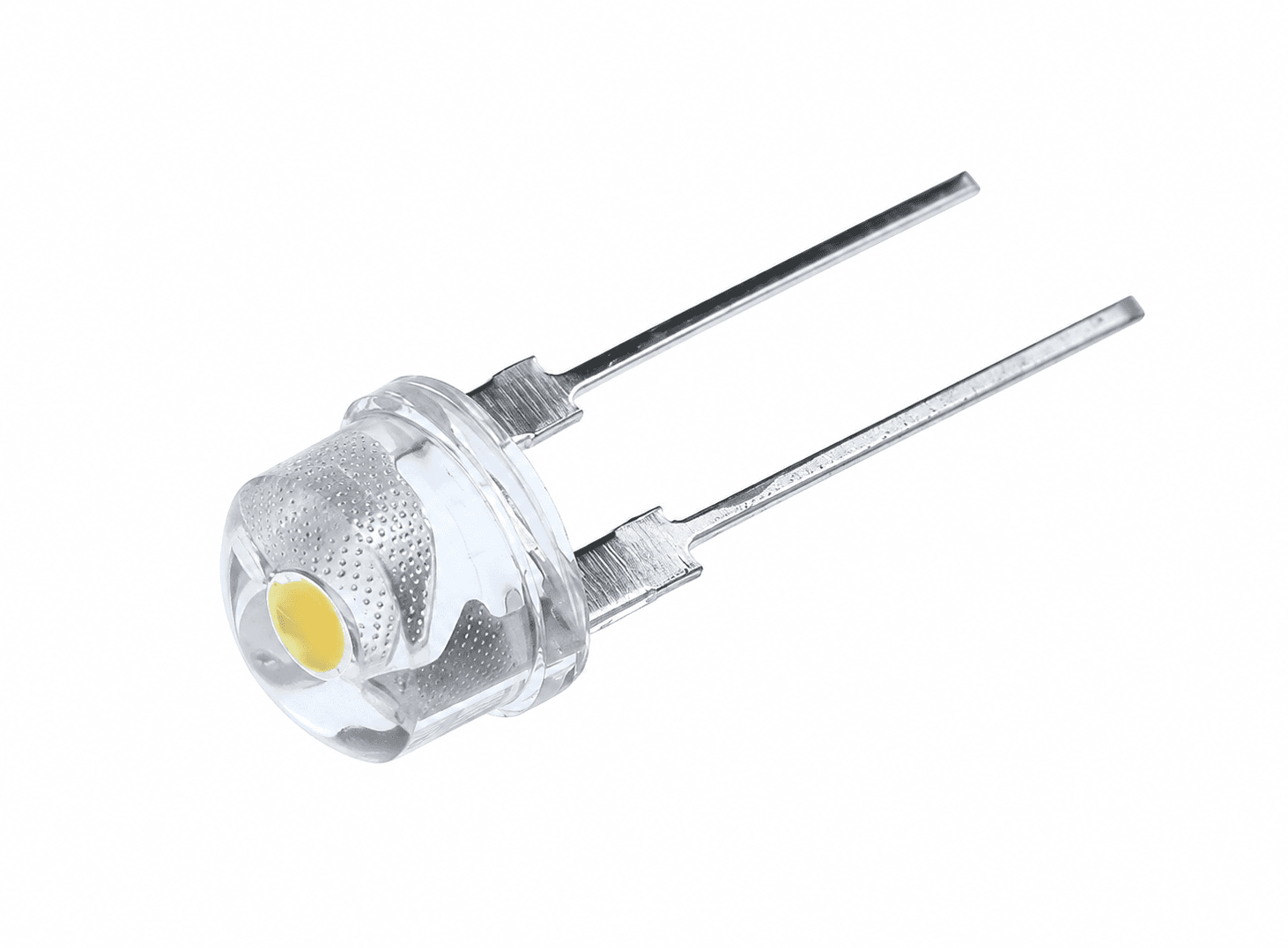 دايود إضاءة ليد قبعة قش 8mm 0.5W 3.0-3.2V أصفر فائق السطوع F8 | Straw Hat LED