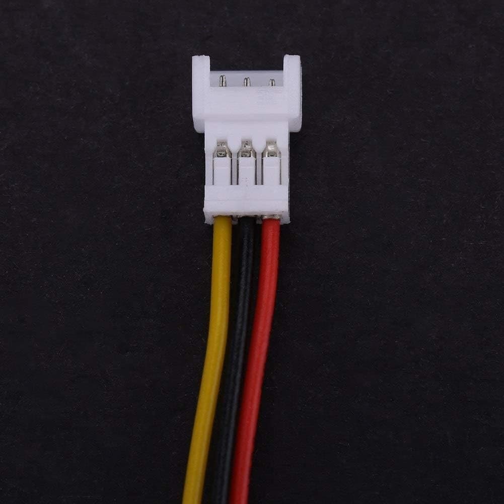 طقم موصل JST 1.25mm بثلاثة أطراف ذكر وأنثى مع أسلاك بطول 100mm | JST 1.25mm 3-Pin Connector Pair with 100mm Wires for Circuit Boards