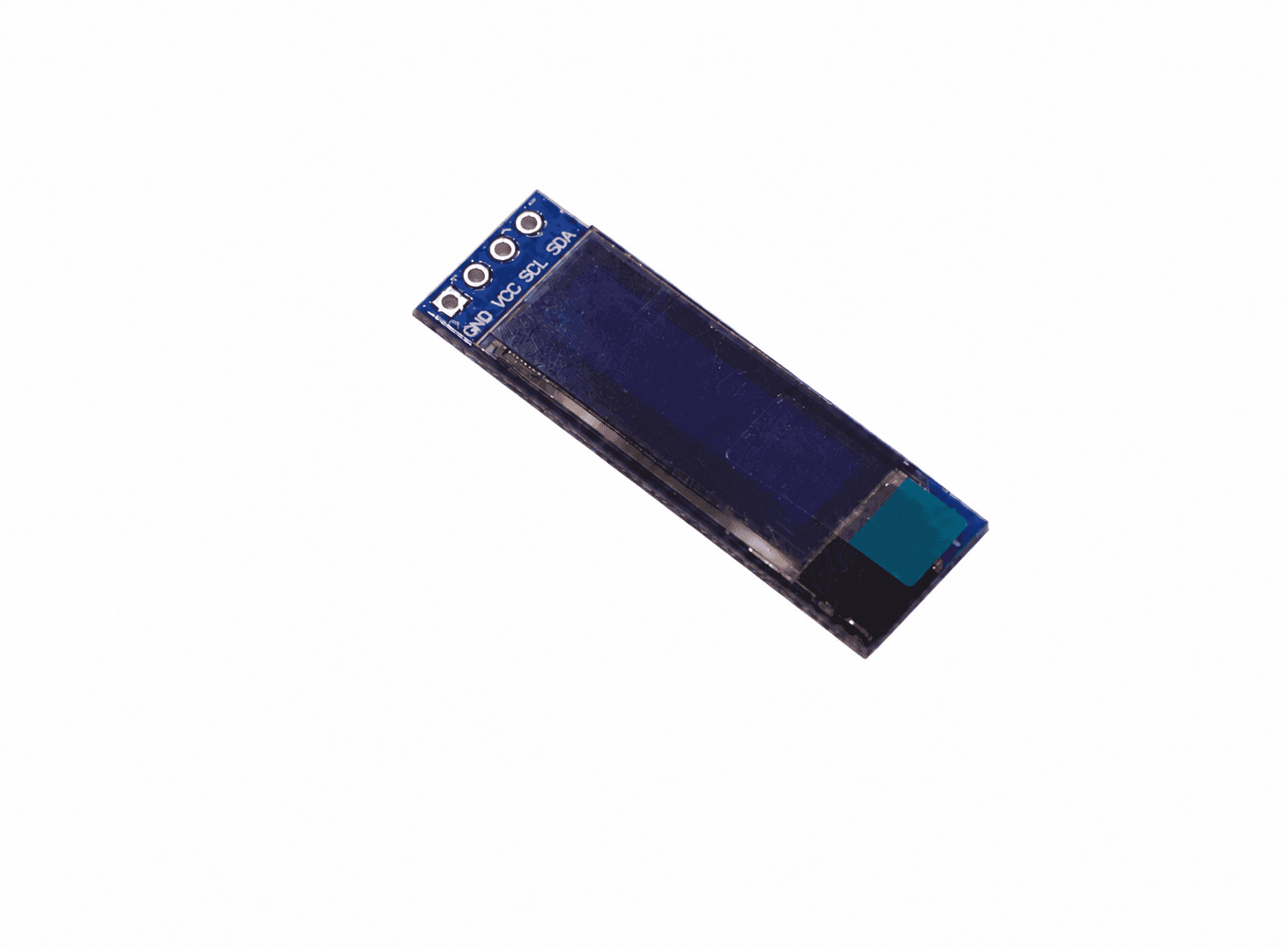 شاشة OLED مقاس 0.91 إنش بدقة 128×32 بيضاء بواجهة I2C | 0.91" 128x32 White OLED Display Module, I2C