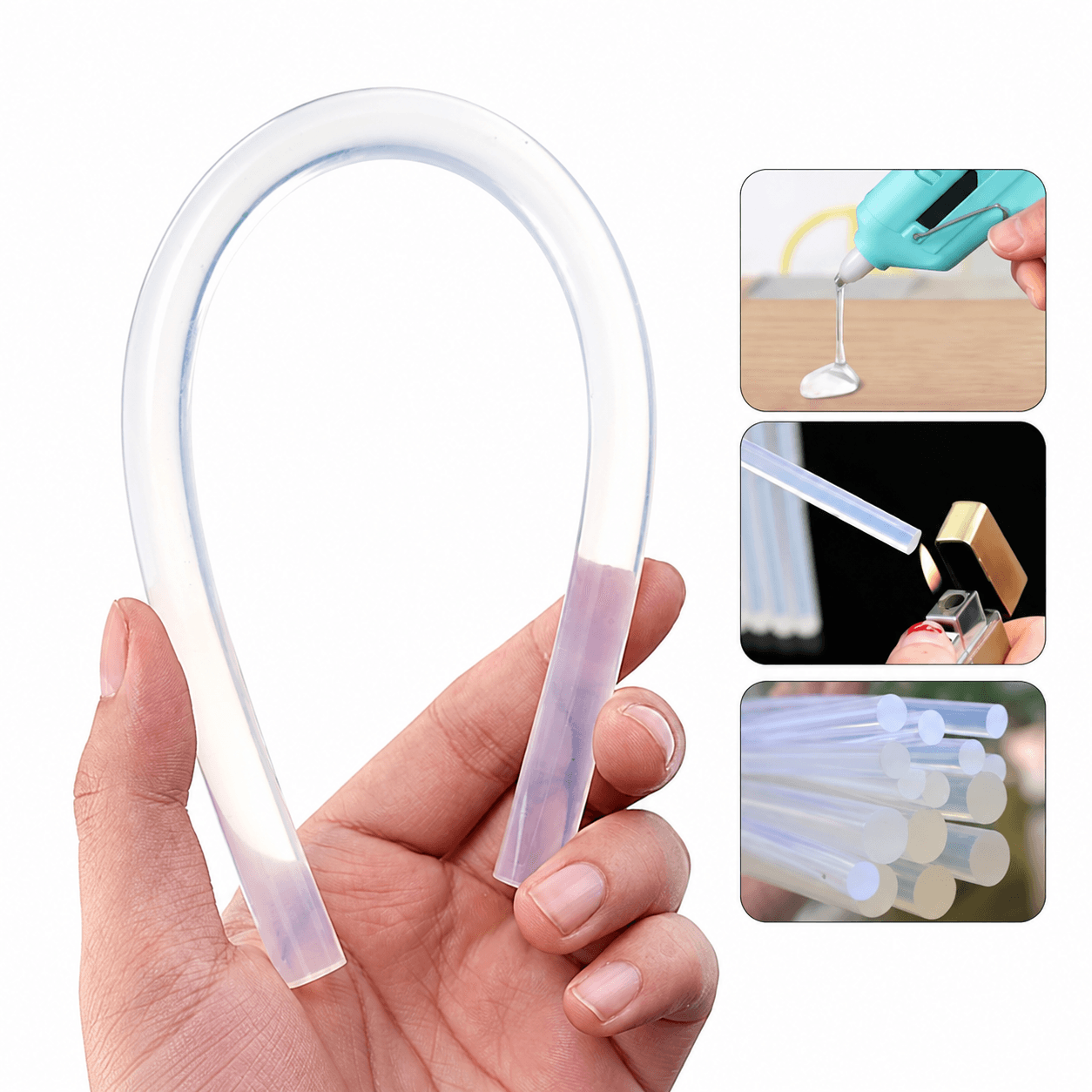 أصابع غراء حراري شفاف بقطر 11mm لمسدس الغراء | 11mm Clear Hot Melt Glue Sticks for Glue Gun