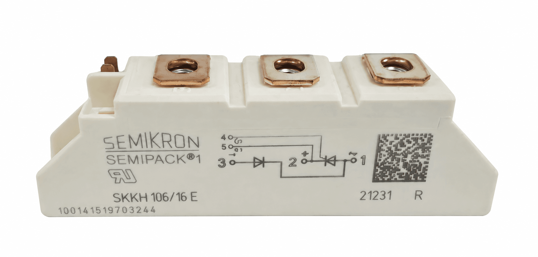 وحدة ثايرستور SEMIKRON SKKH106 16E 106A 1600V | Thyristor Module