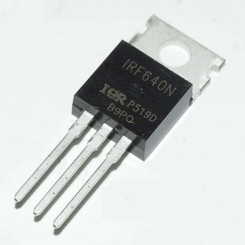 ترانزستور MOSFET قناة N طراز IRF640 بفولتية 200V وتيار 18A حزمة TO-220 | IRF640 N-Channel MOSFET 200V 18A TO-220