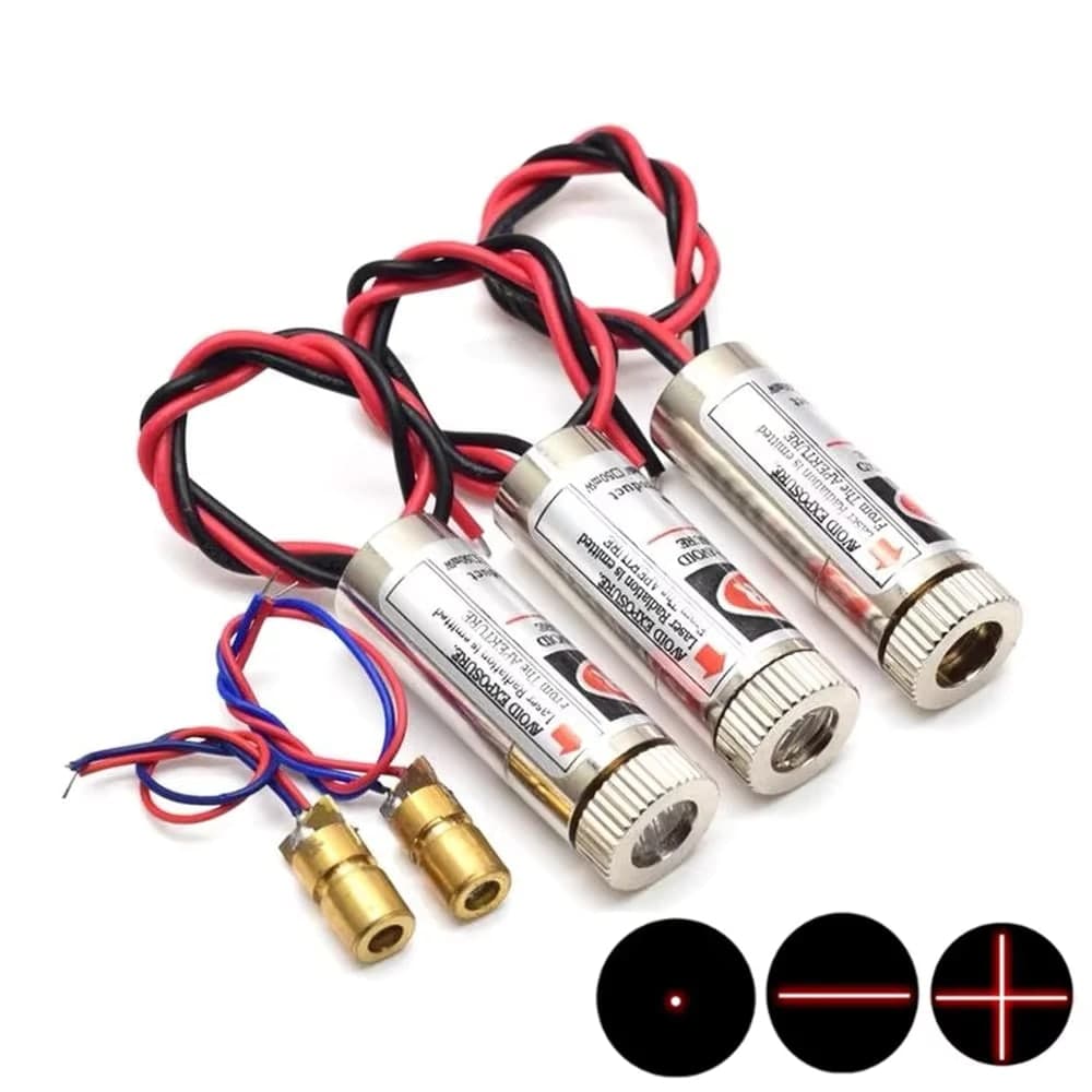 وحدة ليزر أحمر بقدرة 5mW تسقط خطين متقاطعين | 5mW Red Cross Line Laser Module