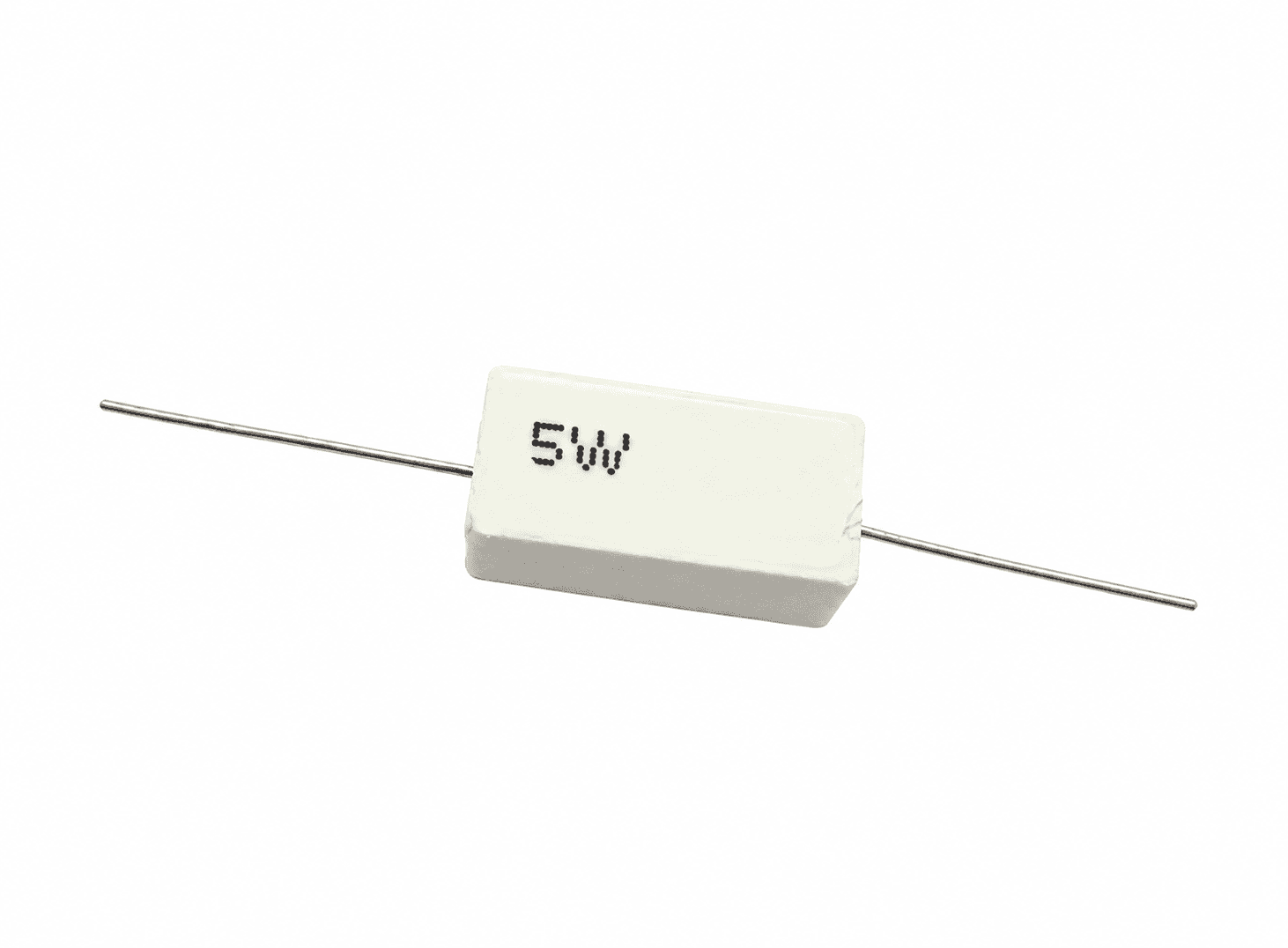 مقاومة سيراميك سمنتية 5W بقيمة 5.6kΩ | 5W Cement Power Resistor, 5.6k Ohm