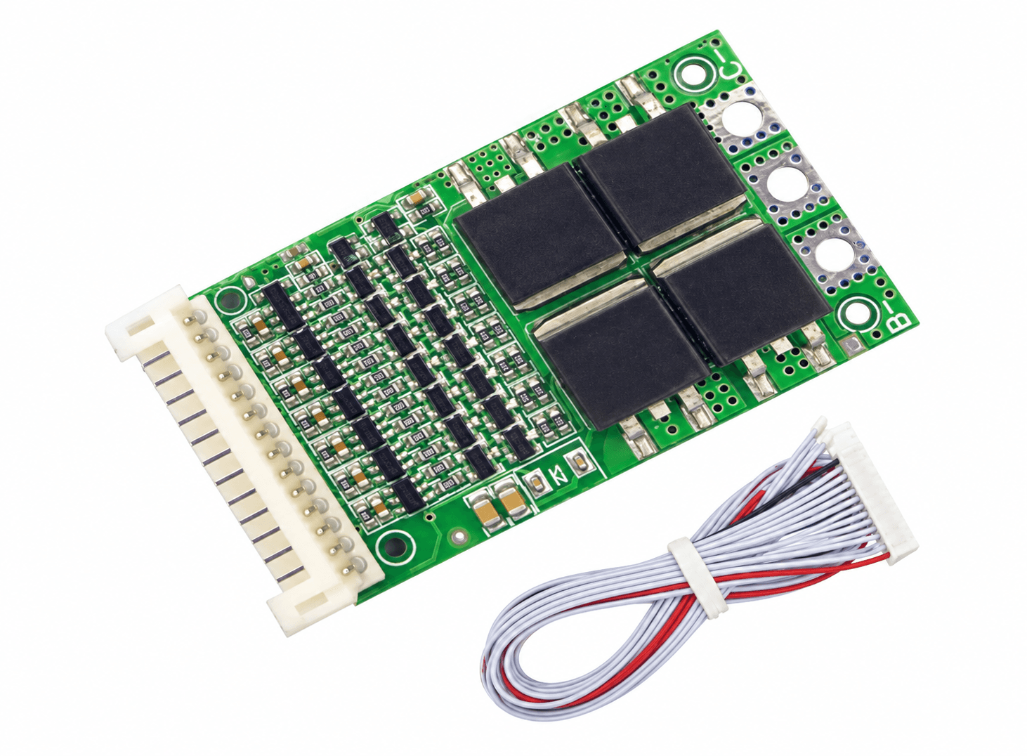 دائرة حماية بطارية ليثيوم قابلة للتعديل 6S 7S 8S 9S 10S 11S 12S 13S جهد 4.2V تيار 25A طراز XZ0003 #F11 | BMS Board