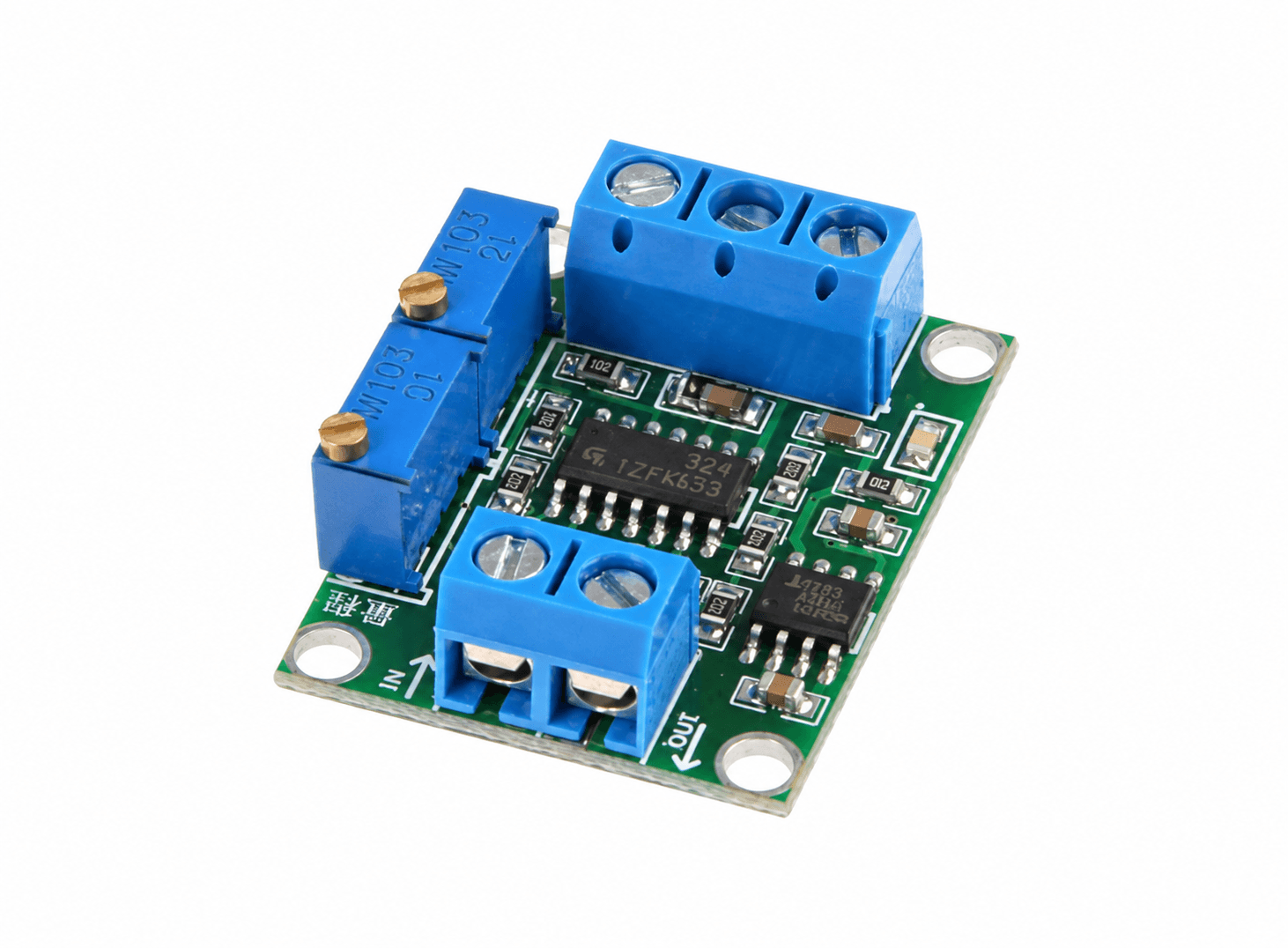 مبدل إشارة التيار إلى الفولتية Current To Voltage Signal Converter Module 4-20mA To 0-3.3V 5V 10V 15V | Converter Module