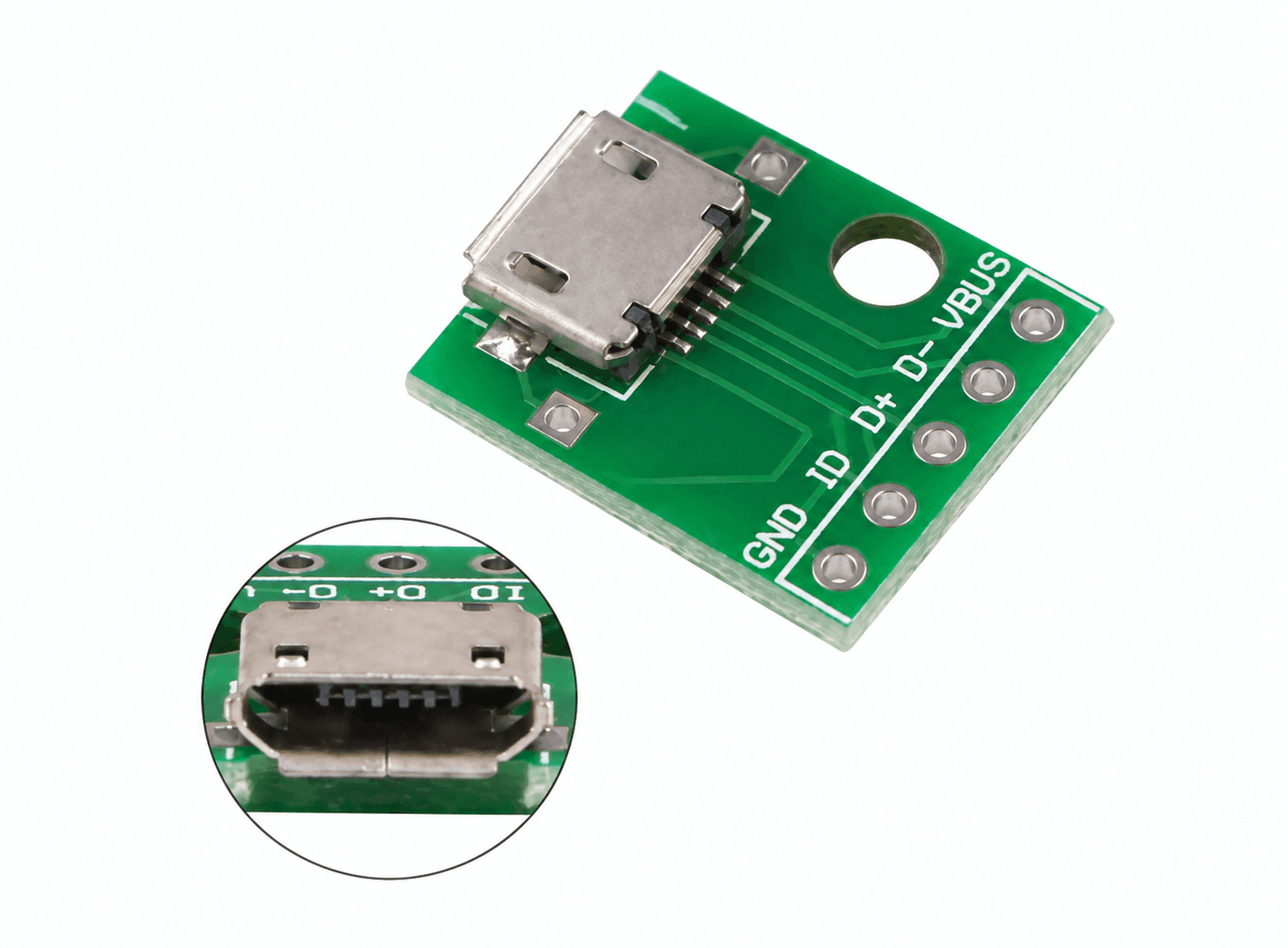 مدخل كونيكتور Micro USB 2.0 أنثى من نوع B | USB Connector