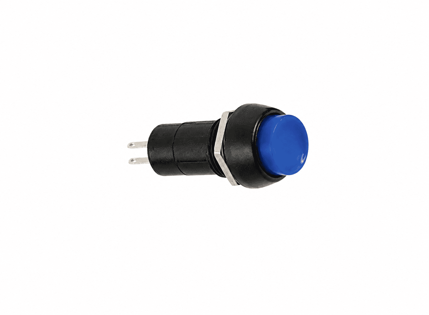 مفتاح ضغط PBS-11B 2 طرف مقاس 12mm بدون قفل أزرق #W8 050435 | Push Button Switch