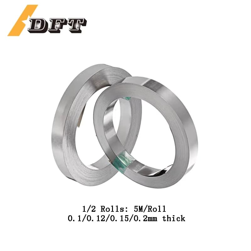 شريط نيكل 2P بسماكة 0.2mm وطول 1 متر لبطاريات LiFePO4 | 2P Nickel Strip 0.2mm x 1m for LiFePO4 Battery Spot Welding