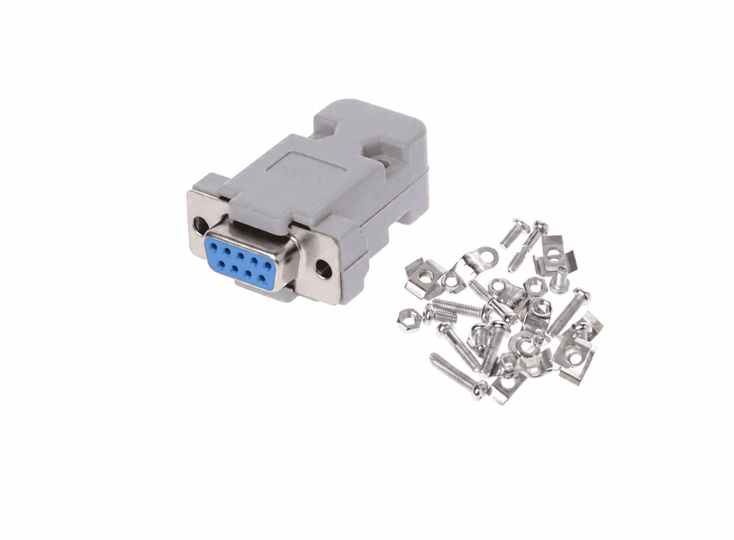 موصل DB9 أنثى بصفّين للحام المباشر من نوع D-Sub | RS232 DB9 Female Solder Type Connector Plug, 9-Pin 2 Rows, D-Sub