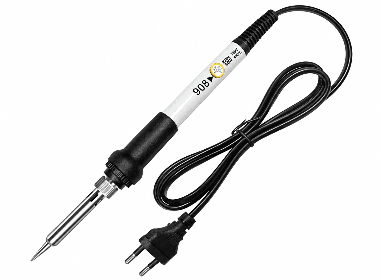 مكواة لحام كهربائية 60W بحرارة قابلة للضبط 200-450°C تعمل على 220V | AC 220V 60W Adjustable Temperature Electric Soldering Iron