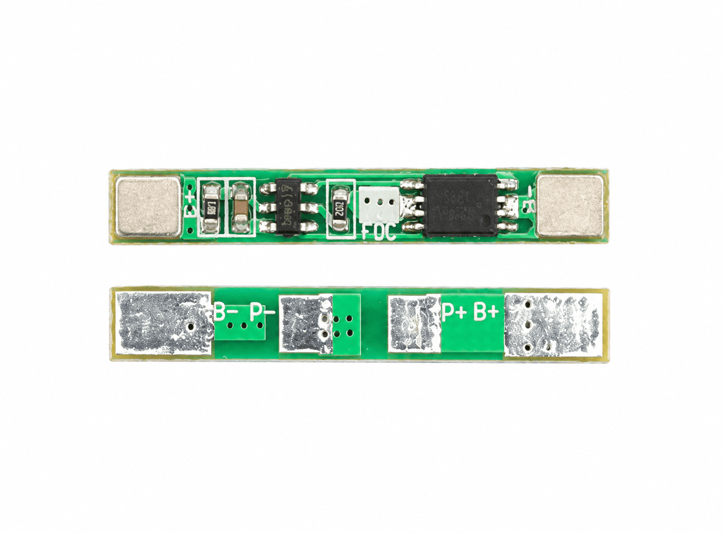 لوحة حماية BMS لخلية ليثيوم أيون 1S بجهد 3.7V وتيار 2A | 1S 3.7V 2A Li-ion BMS Battery Protection Board