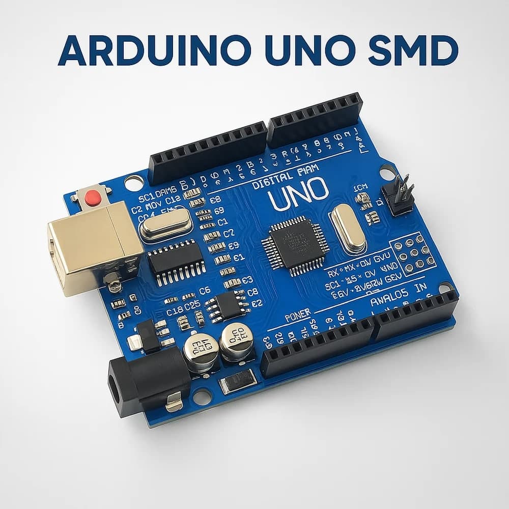 لوحة تطوير Arduino UNO R3 نسخة SMD مع كيبل USB | Arduino UNO R3 SMD Compatible Development Board with USB Cable