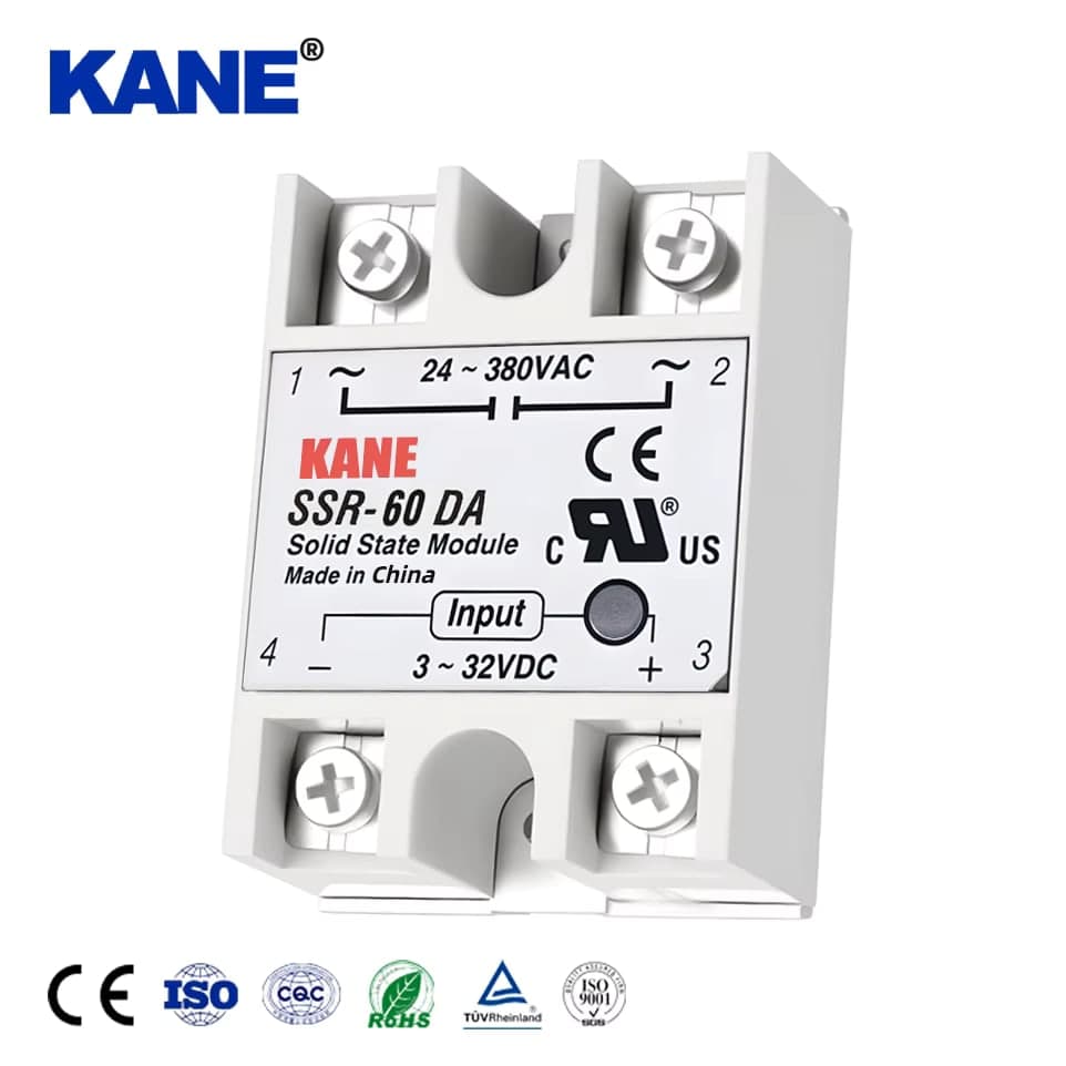 ريلي حالة صلبة SSR-60DA بتيار 60A تحكم DC وخرج AC | SSR-60DA Solid State Relay 60A, DC Control to AC Output