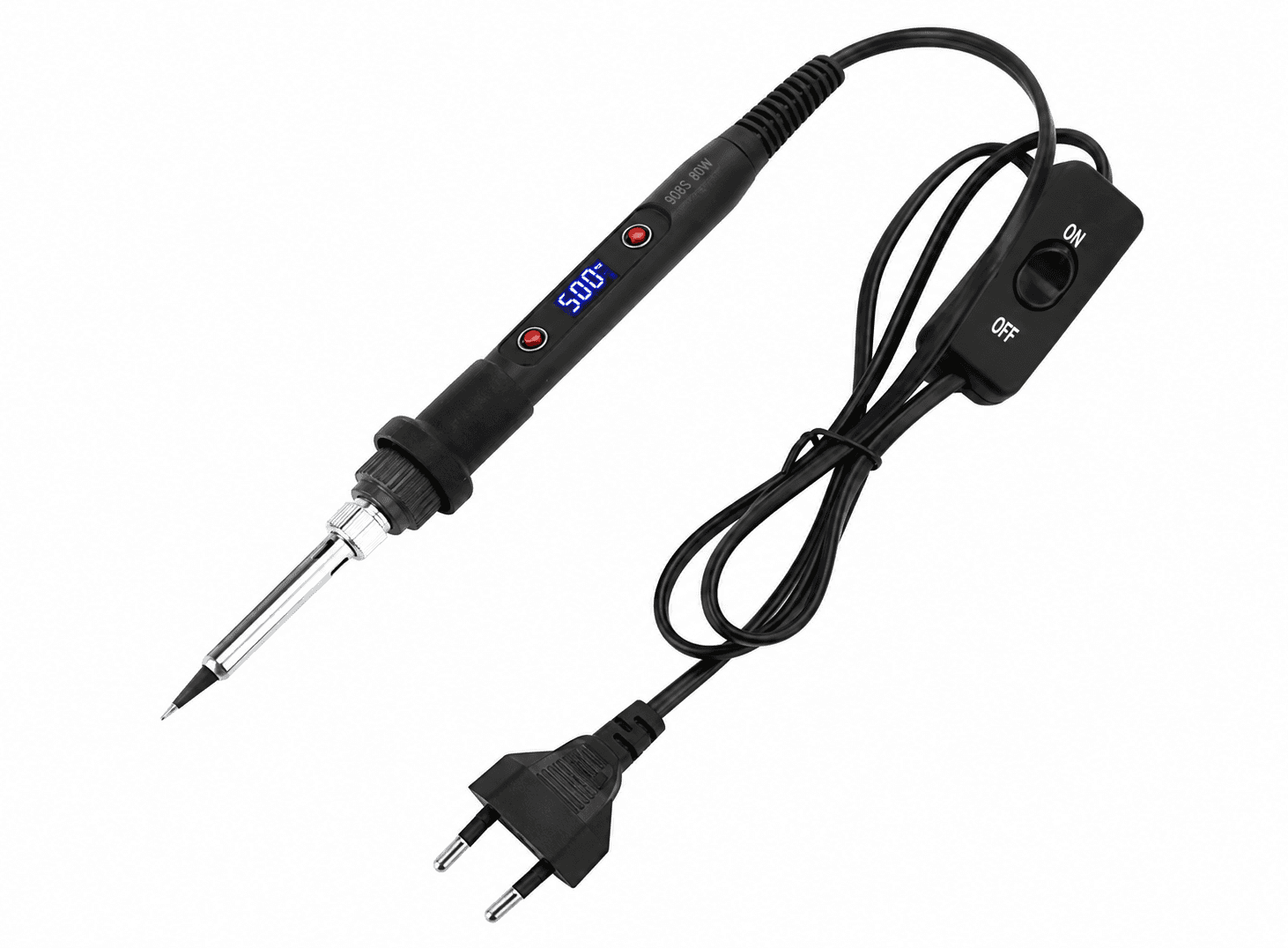 مكواة لحام كهربائية رقمية بقدرة 80 واط بحرارة قابلة للضبط | 80W Electric Soldering Iron Digital Temperature Adjustable