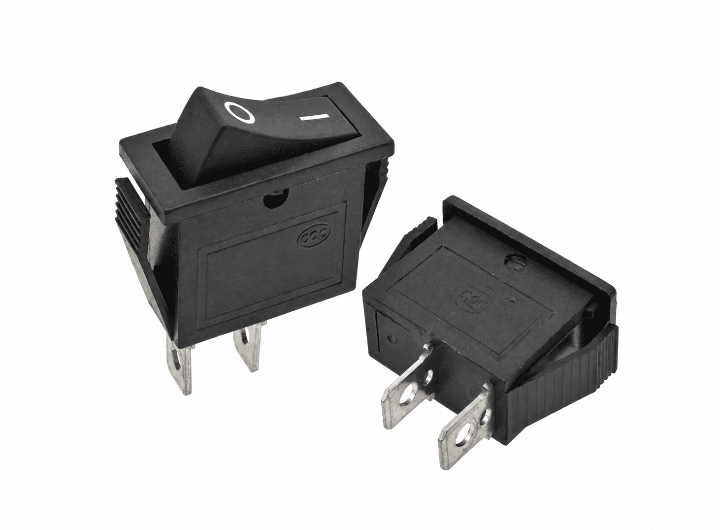 مفتاح روكر للتيار المتناوب 16A / 250V بطرفين قياس 13x31mm | AC Rocker Switch 16A 250V, 2-Pin SPST On-Off, 13x31mm Snap-In Panel Mount