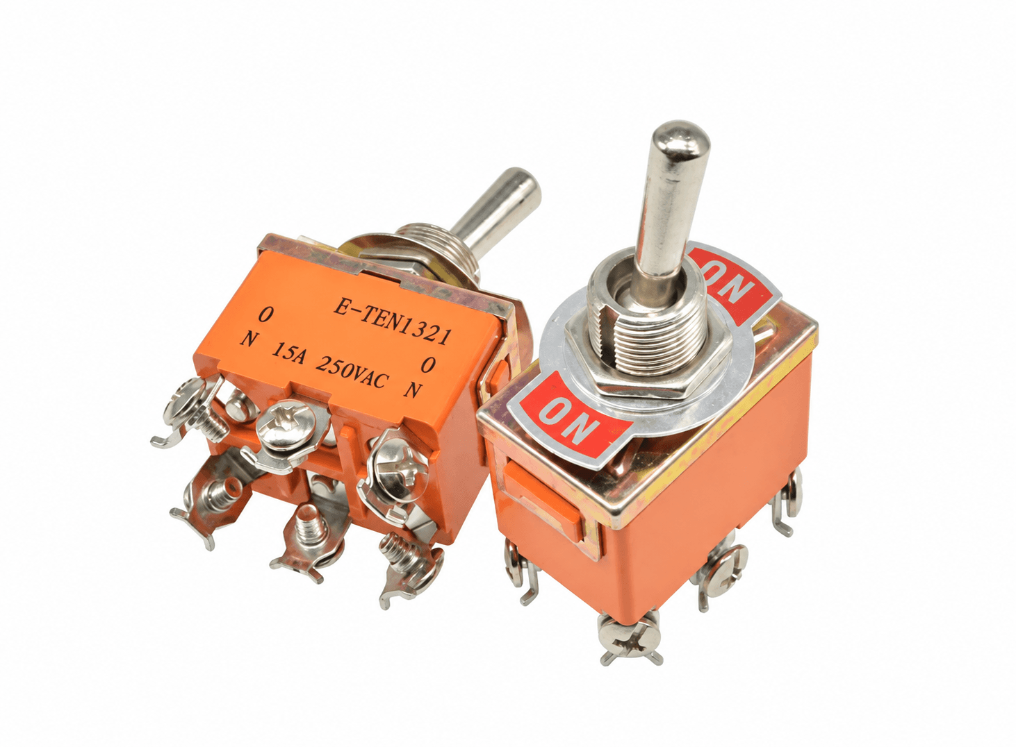 مفتاح تبديل كهربائي AC 250V 15A E-TEN1321 2 وضعية 6 أطراف | Toggle Switch