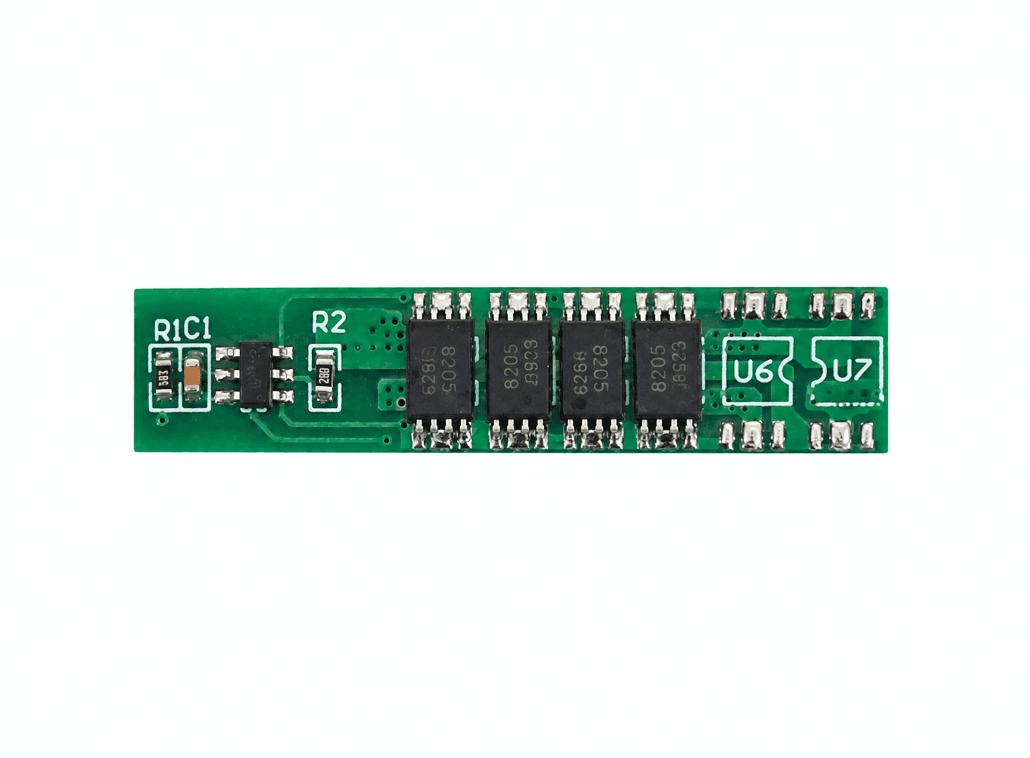 لوحة حماية BMS لخلية ليثيوم أيون 1S بجهد 3.7V وتيار 7.5A بـ4 MOSFET | 1S 7.5A 3.7V Li-ion 4 MOSFET BMS Protection Board for 18650