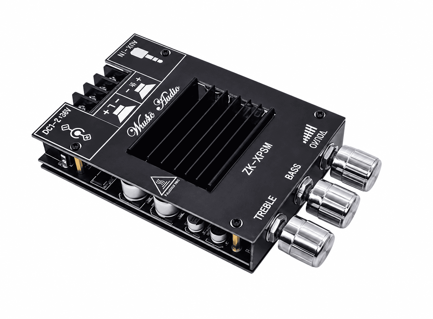وحدة لوحة مضخم صوت بلوتوث مع تعديل الجهير العالي والمنخفض ZK-XPSM 150W X 2 | Bluetooth Audio Power Amplifier Board