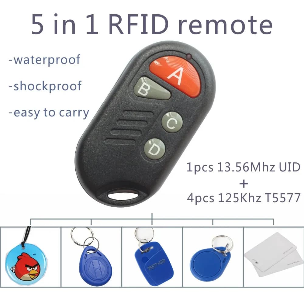 ميدالية مفاتيح ذكية متعددة 5 في 1 بتقنية RFID بتردد 125 كيلوهرتز و13.56 ميغاهرتز JBEB0002-001 | RFID Multiple Key Fob