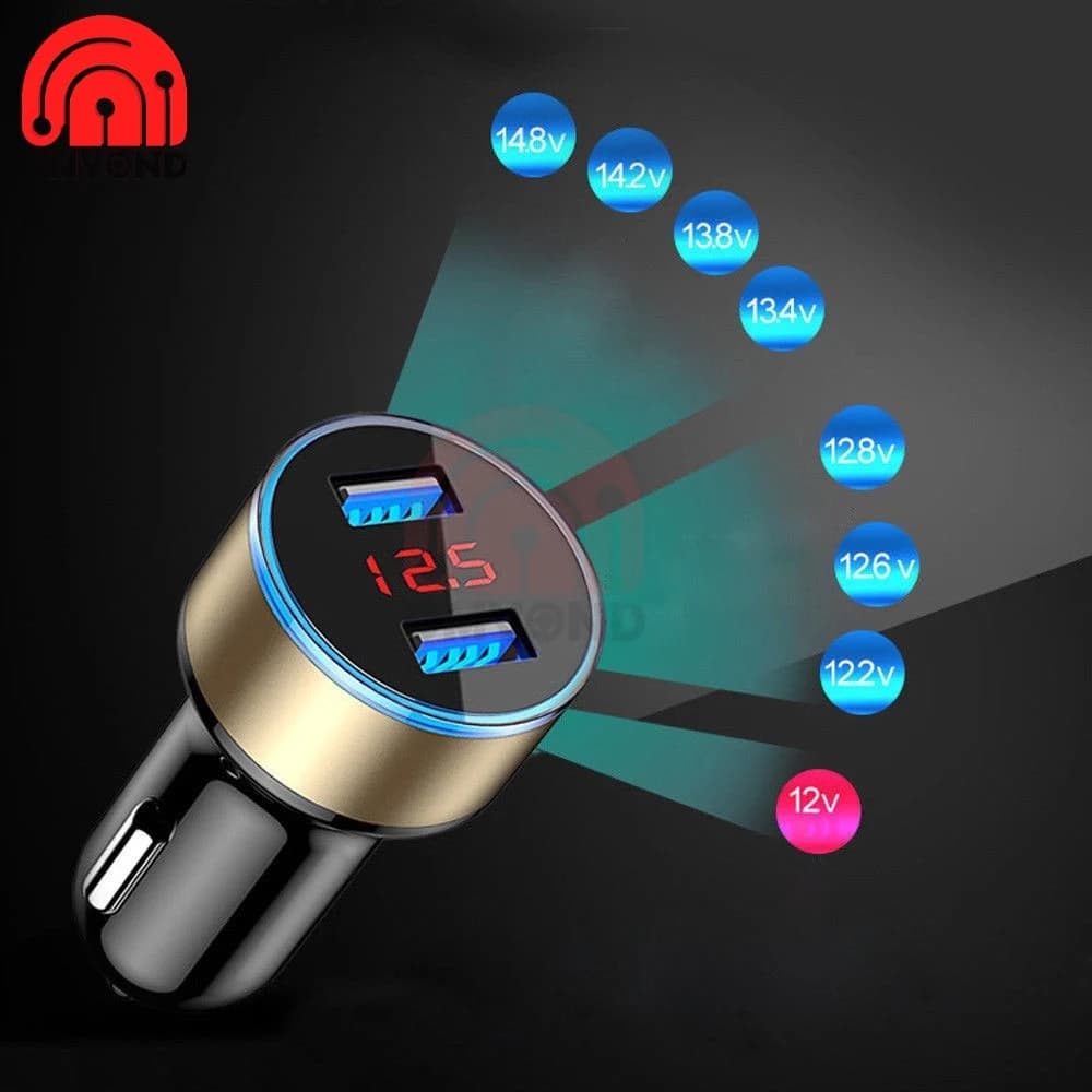 شاحن سيارة سريع 3.1A 5V مع شاشة رقمية لعرض الجهد #F6 BG2501-01 | Car Fast Charger