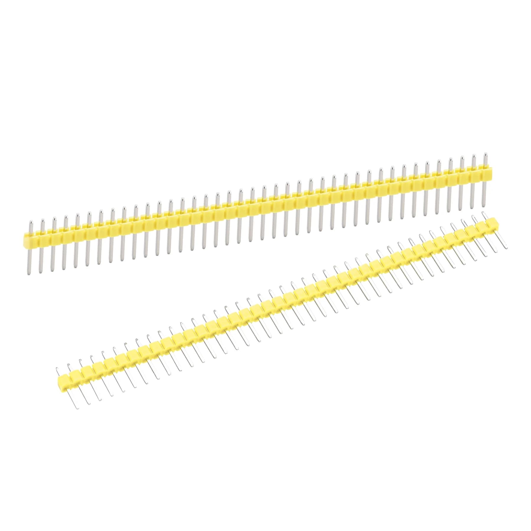 هيدر دبابيس ذكر صف واحد مستقيم 40Pin بمسافة 2.54mm أصفر | Pin Header Connector